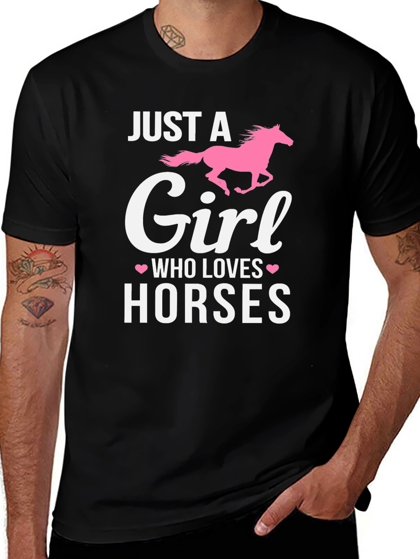 Variant 3 of Just A Girl Who Loves Horses Graphic T-Shirt