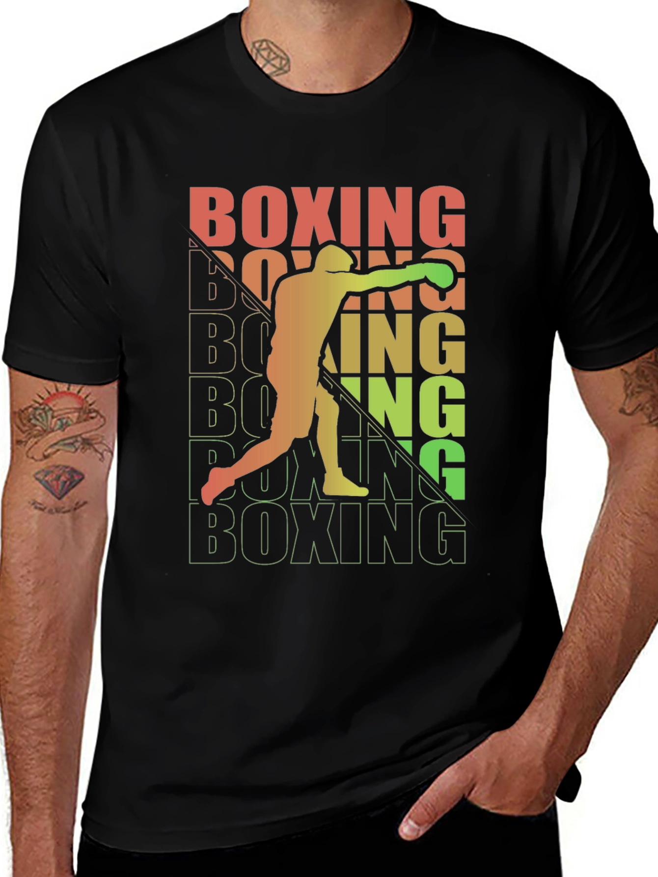 Variant 20 of Boxing Retro T-Shirt - Punching Boxer Graphic Tee