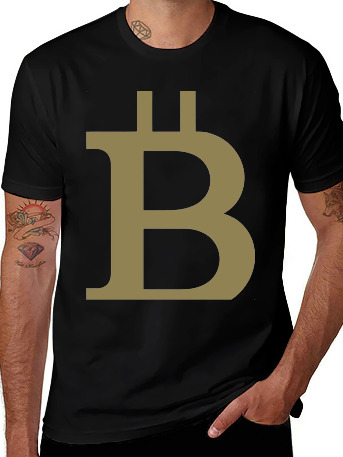 Variant 2 of Bitcoin Logo Graphic Tee - Crypto Currency Fan Shirt