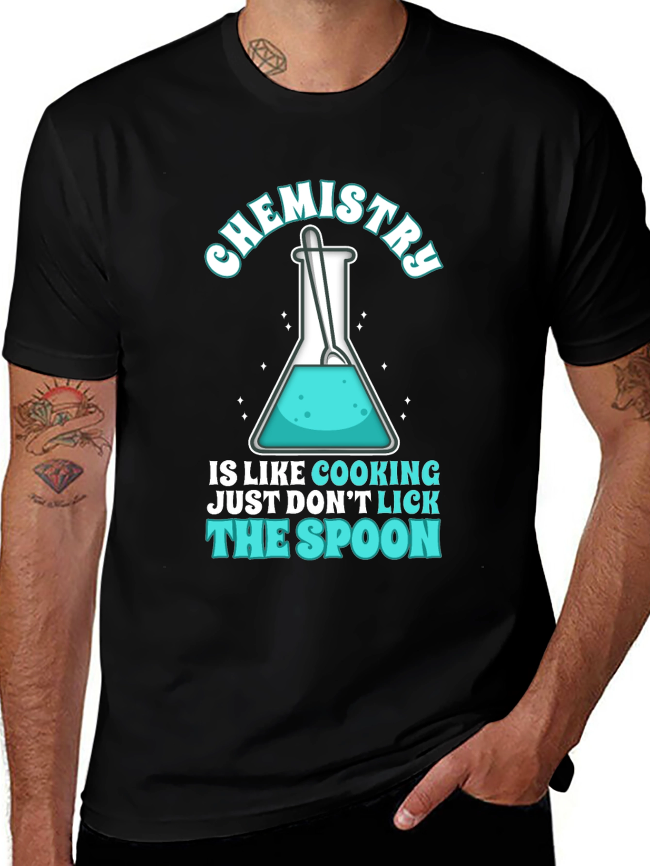 Variant 9 of Chemistry Cooking T-Shirt - Don't Lick The Spoon