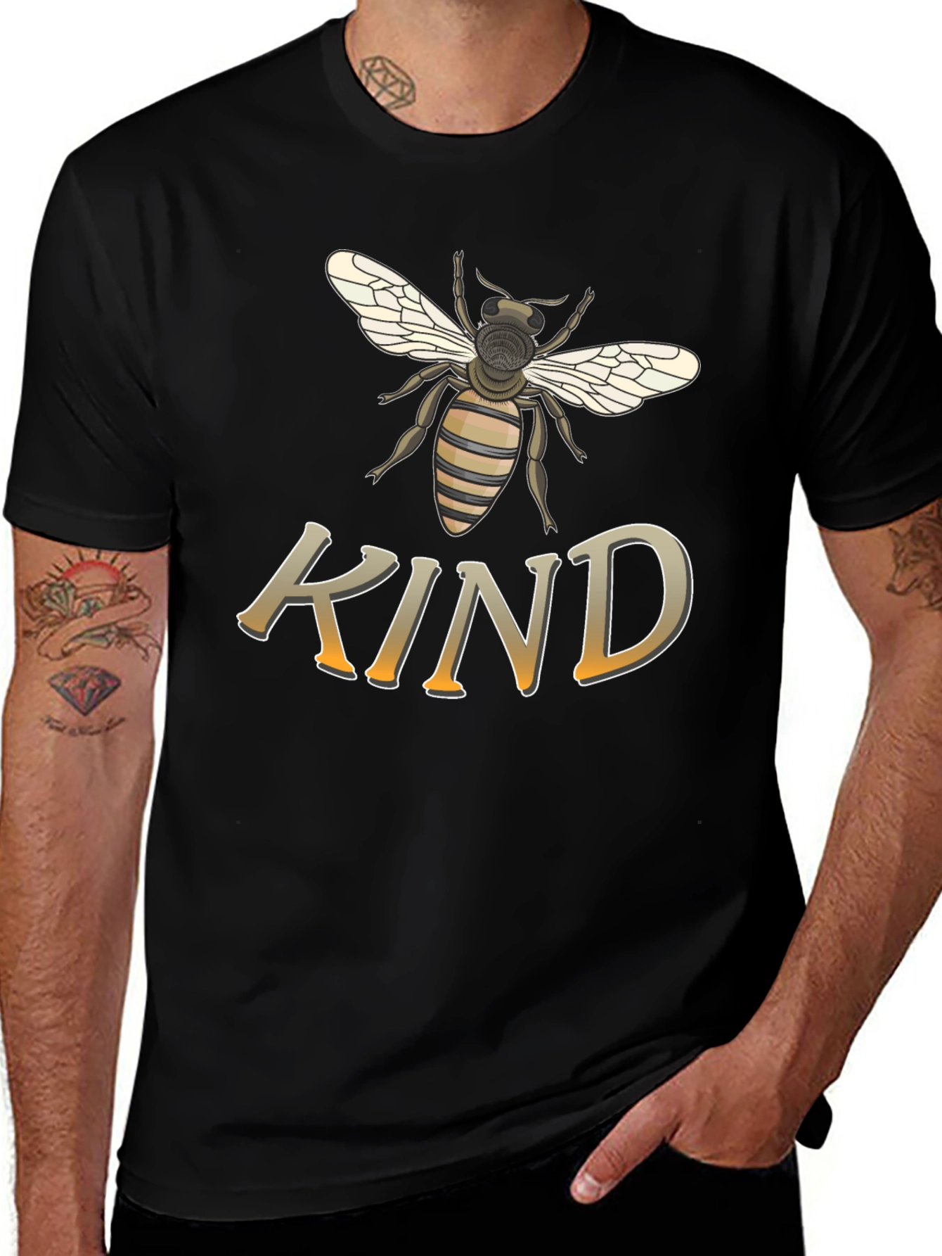 Variant 16 of Be Kind Graphic T-Shirt - Bee Design
