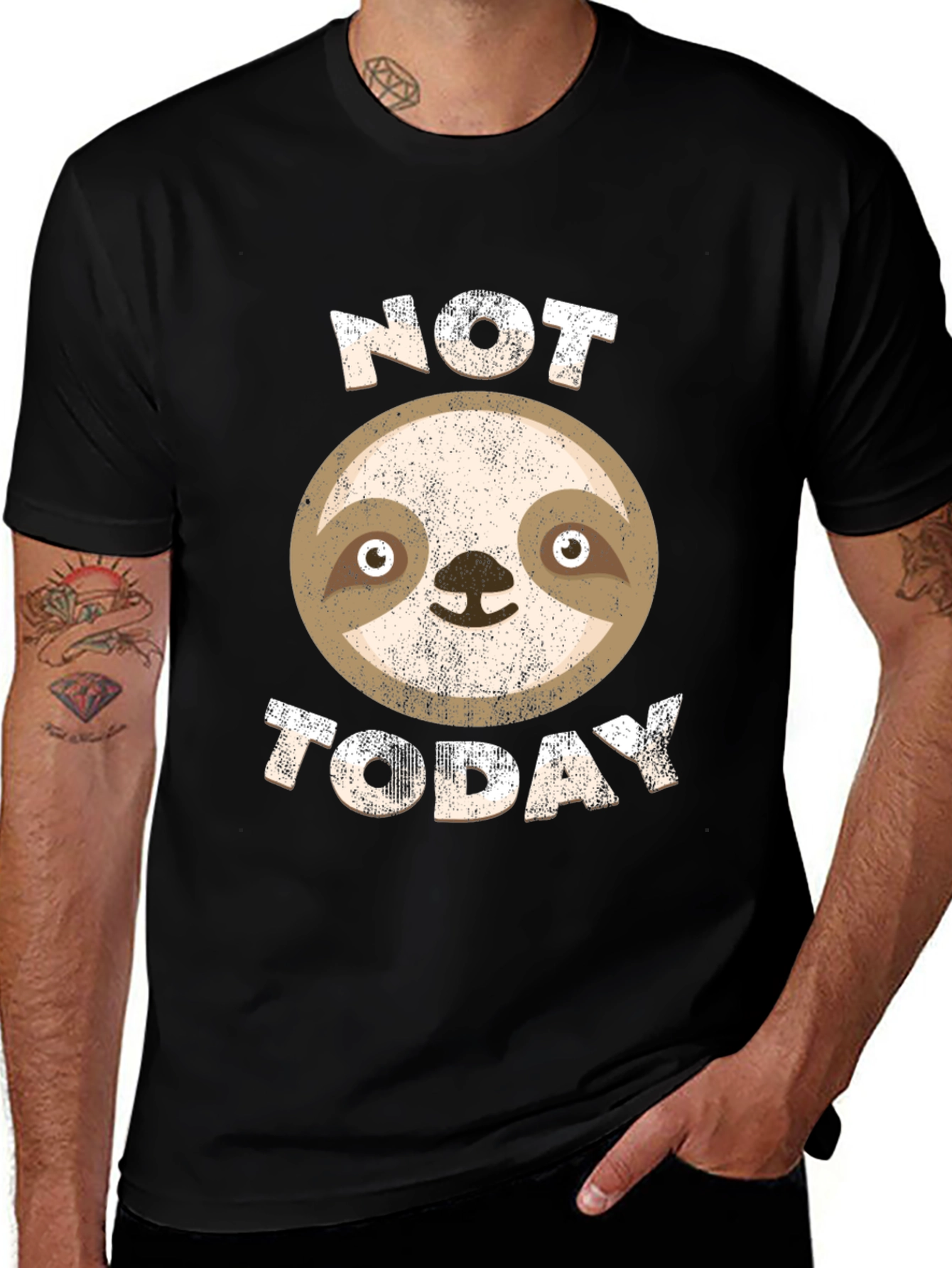 Variant 11 of Sloth Not Today Graphic Tee