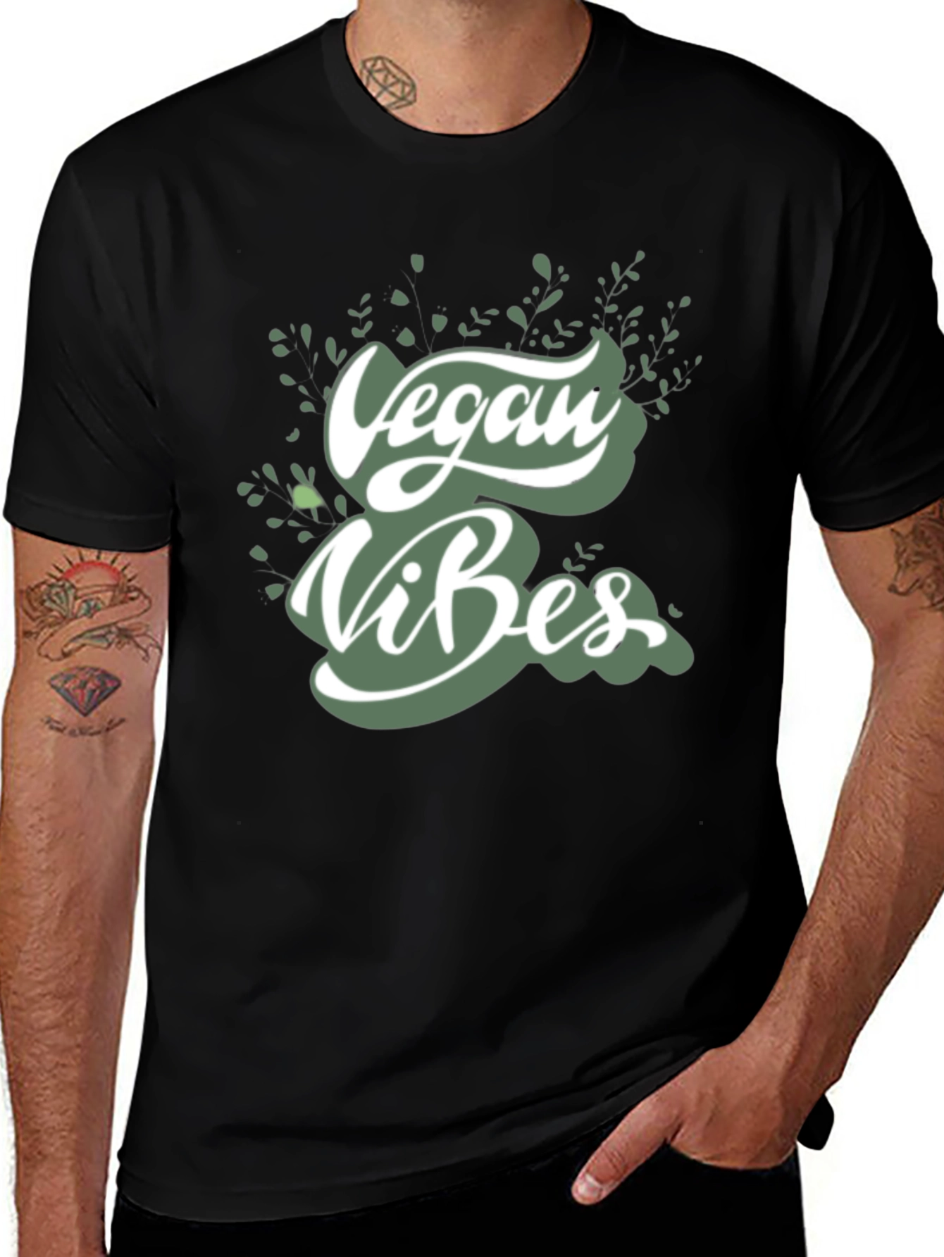 Variant 27 of Vegan Vibes Graphic T-Shirt - Stylish & Sustainable