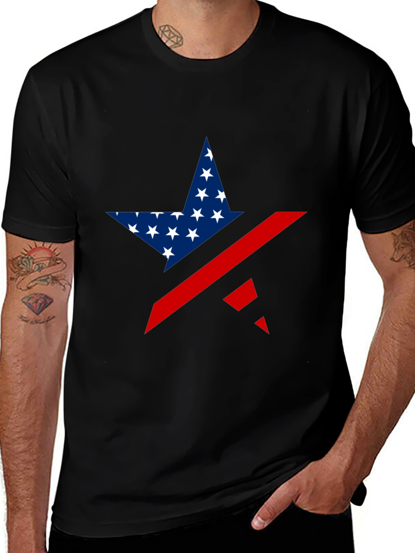 Variant 23 of Stars & Stripes Graphic Tee - Patriotic Style