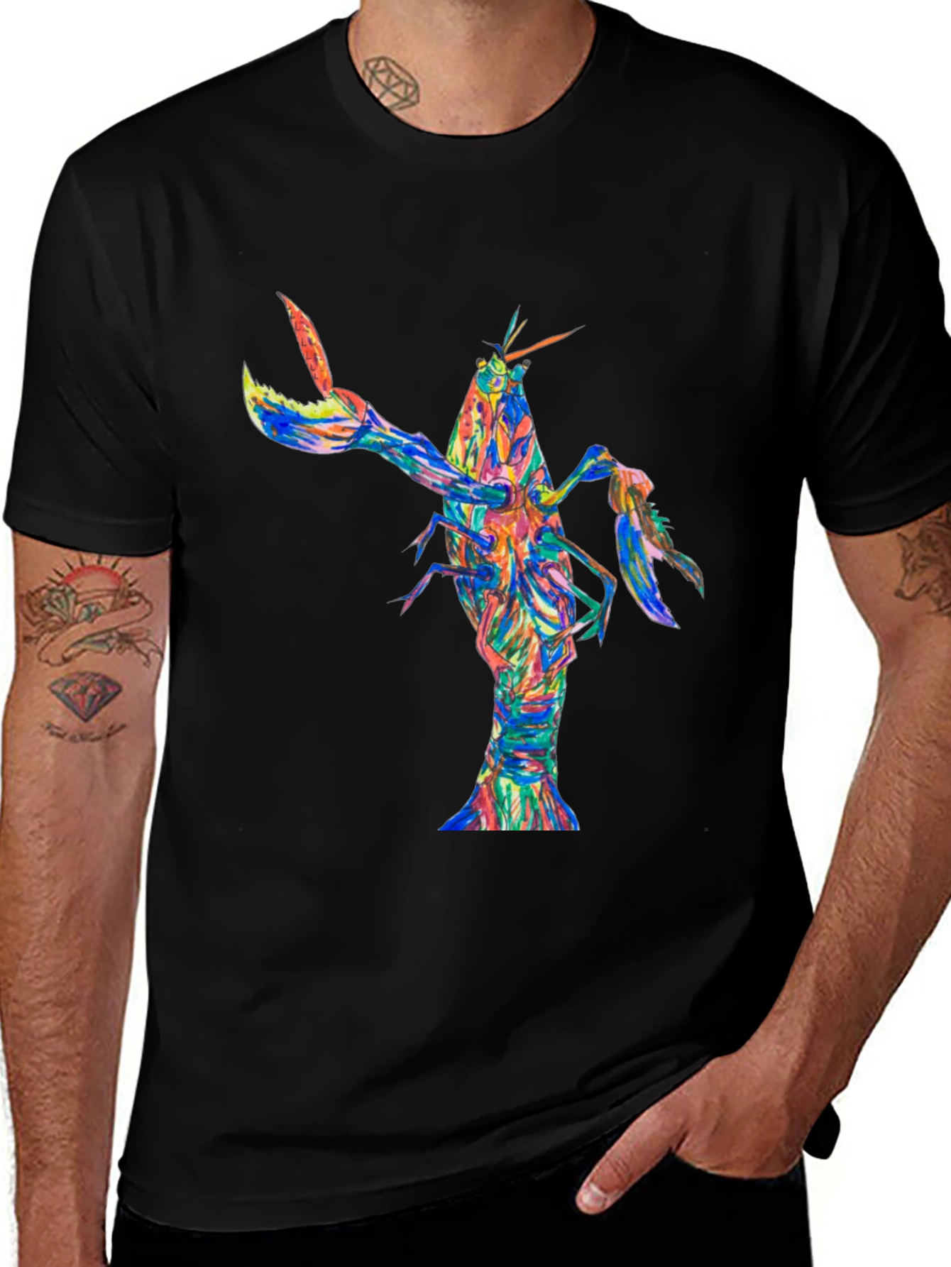 Variant 16 of Colorful Lobster Graphic Tee - Unisex
