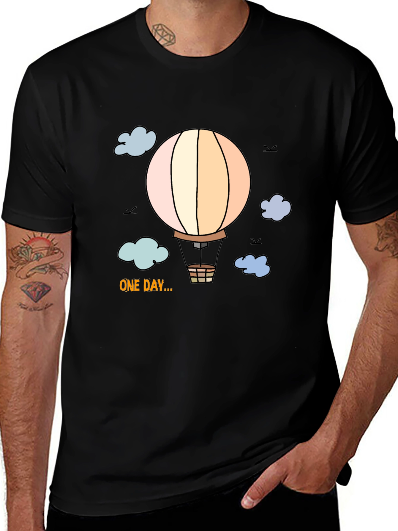 Variant 14 of Whimsical Hot Air Balloon Graphic Tee