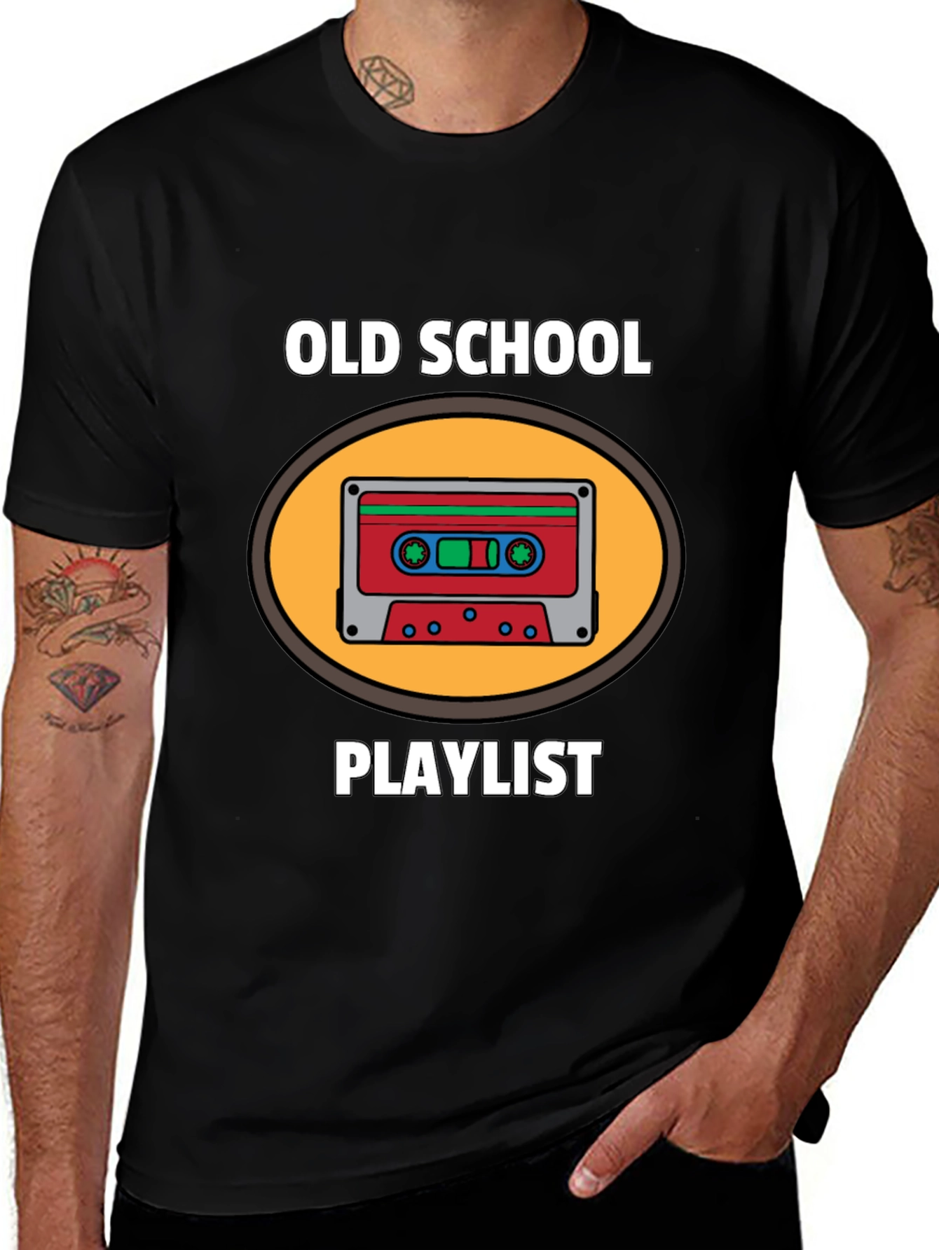 Variant 9 of Old School Playlist Graphic Tee