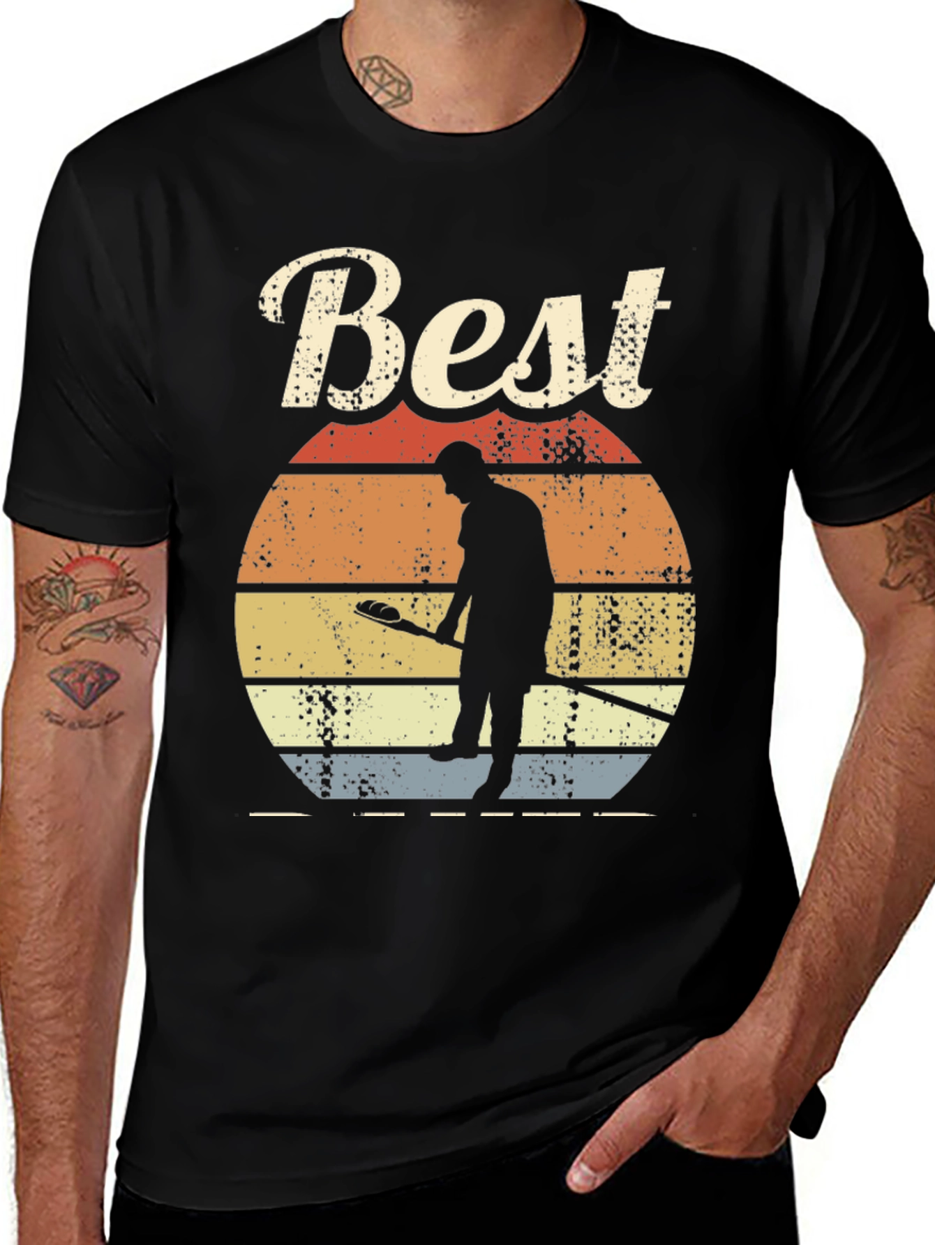Best Paddle Boarder Retro Graphic T-Shirt