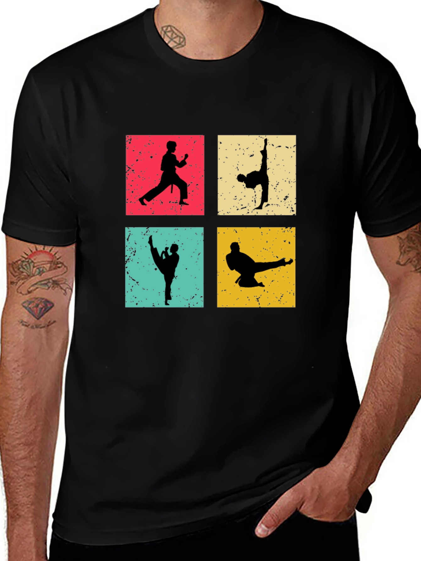 Variant 12 of Karate Silhouette Graphic Tee - Martial Arts Design