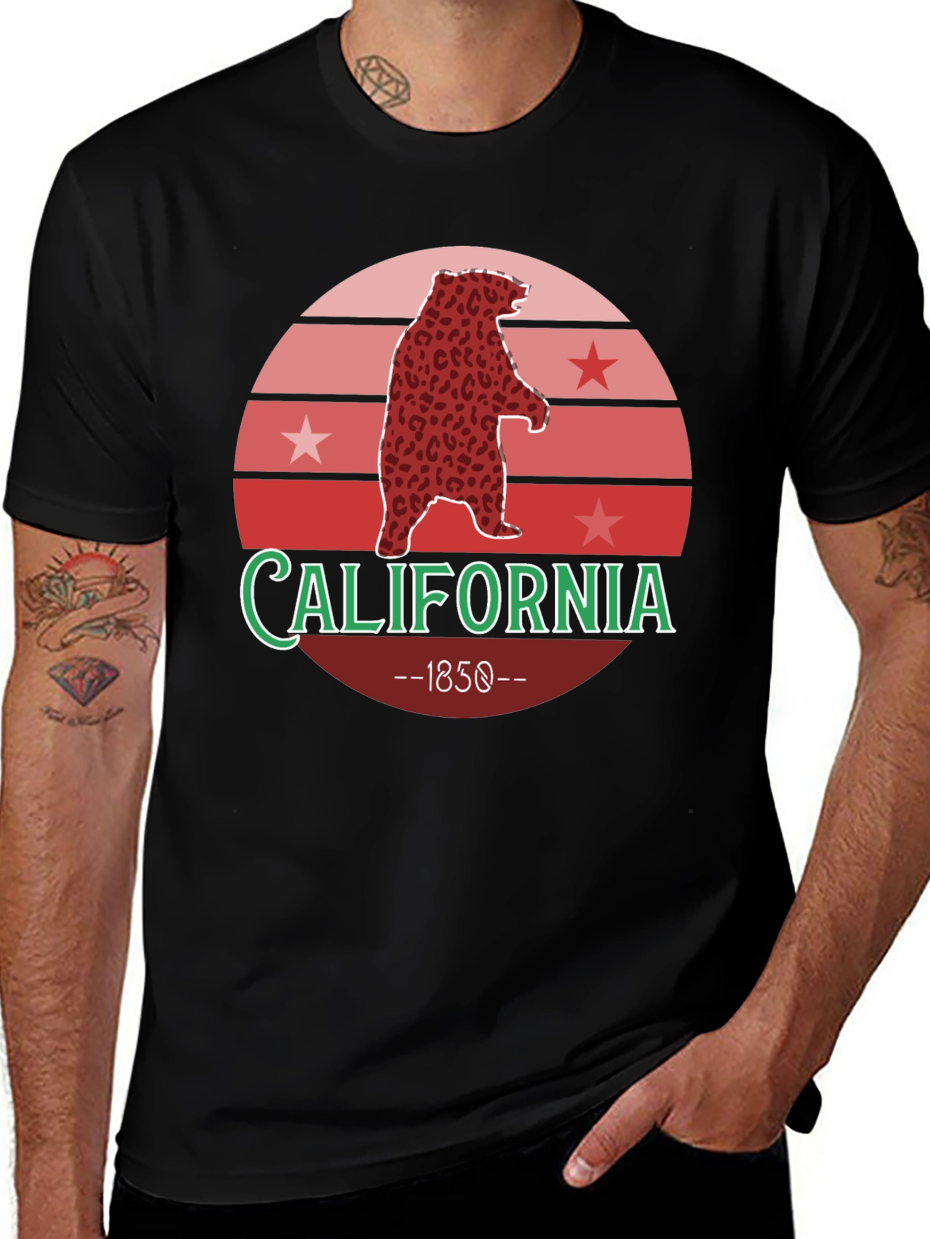 Variant 17 of California Bear Retro Graphic Tee