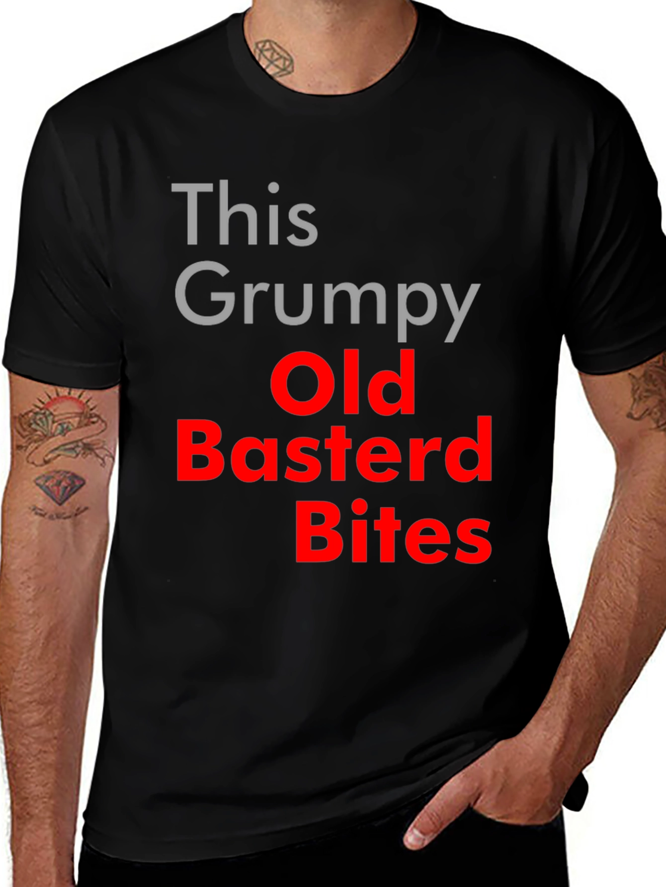 Variant 16 of Grumpy Old B Bites Graphic Tee