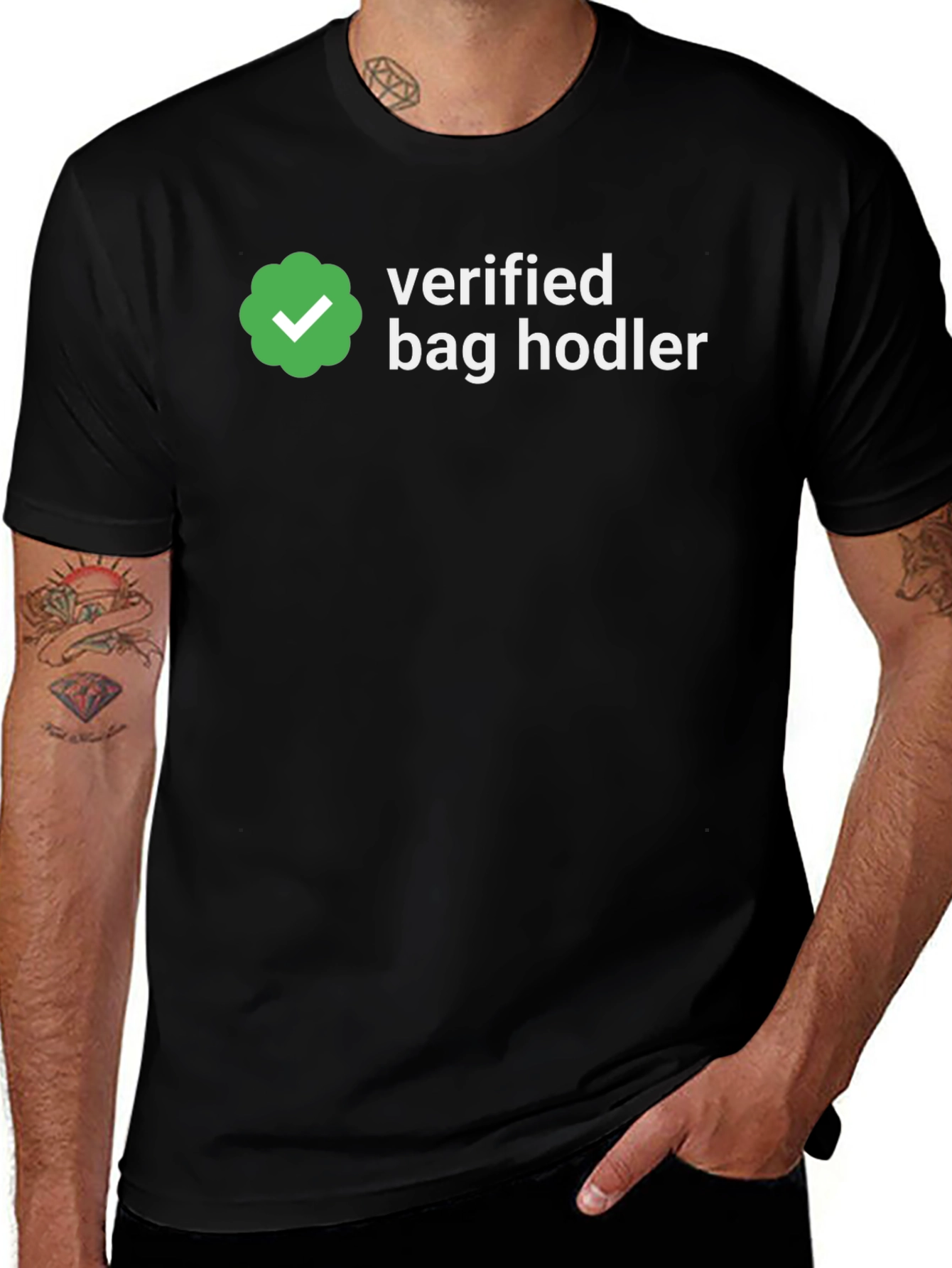 Variant 10 of Verified Bag Hodler Black T-Shirt