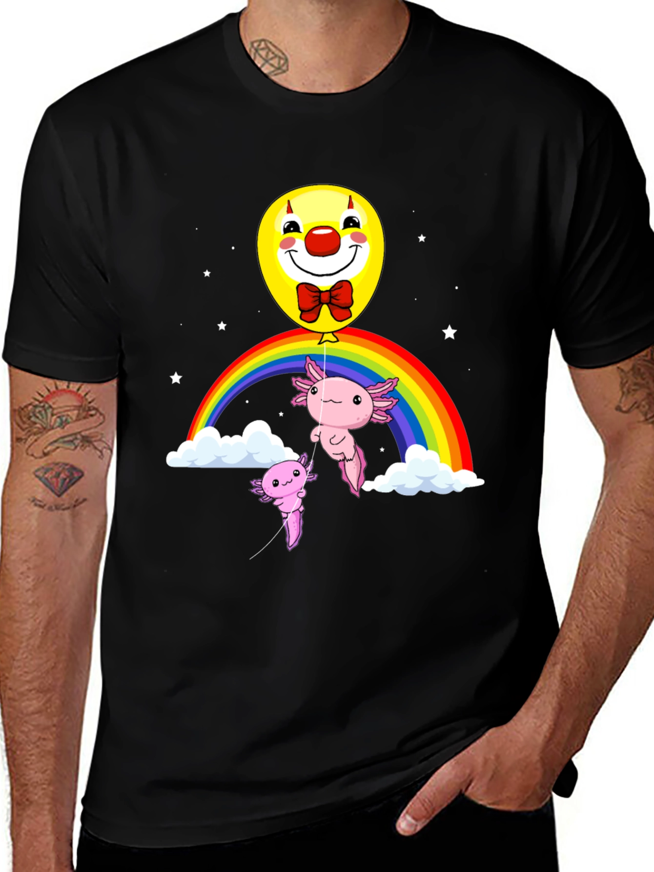 Variant 6 of Axolotl Rainbow Clown Balloon T-Shirt