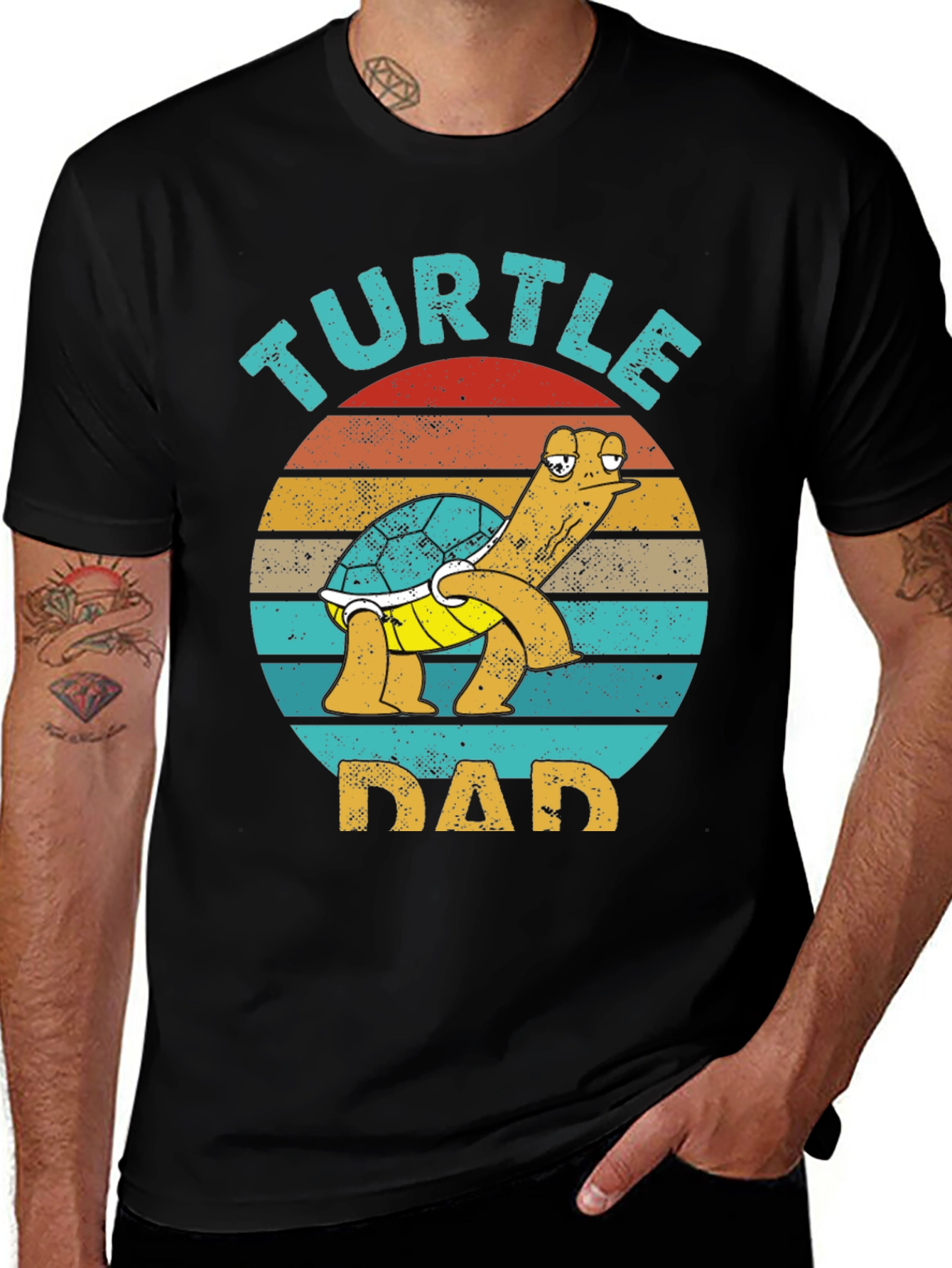 Variant 26 of Turtle Dad Graphic Tee - Fun Father's Day T-Shirt