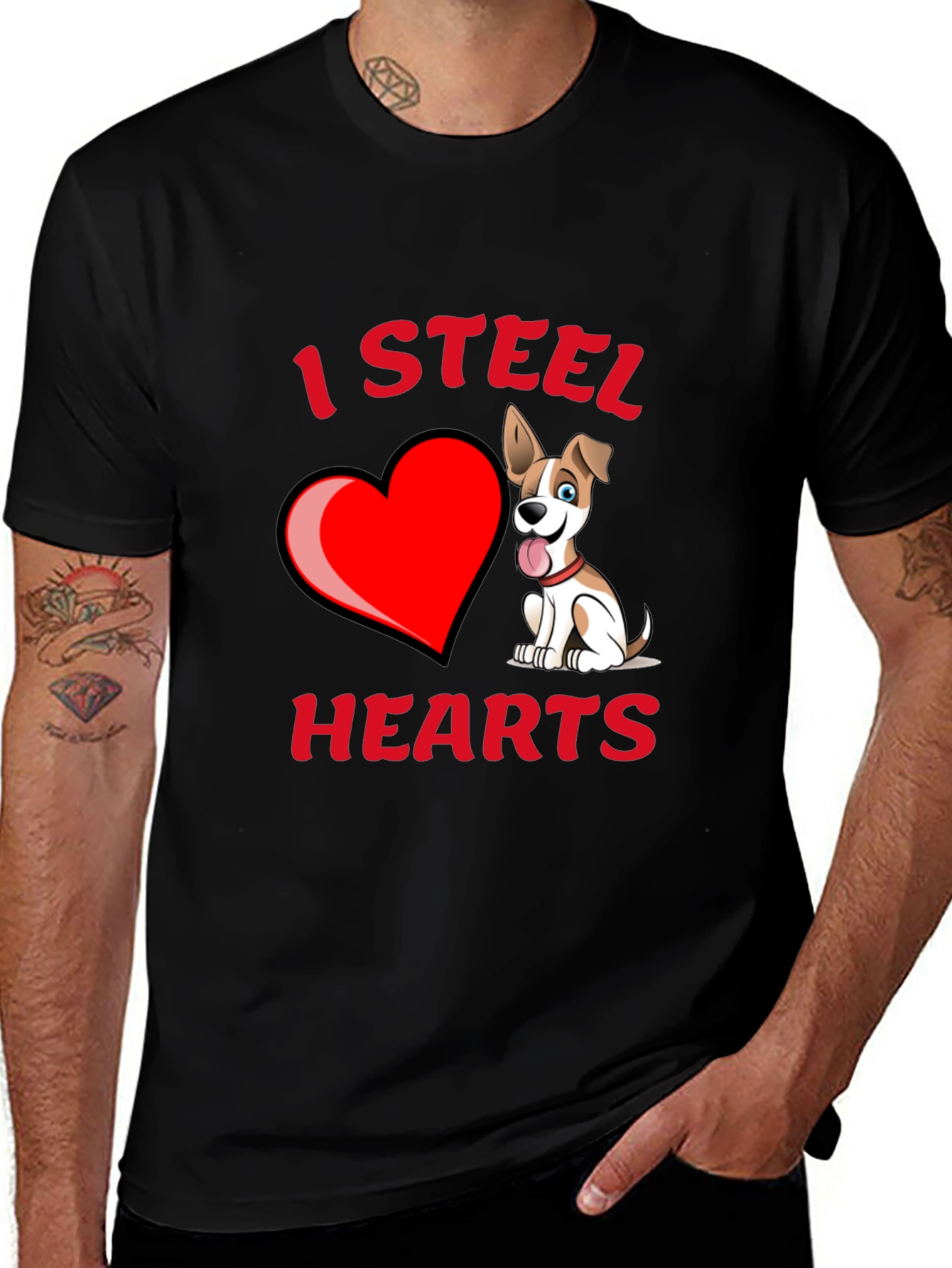Variant 3 of I Steal Hearts Dog T-Shirt