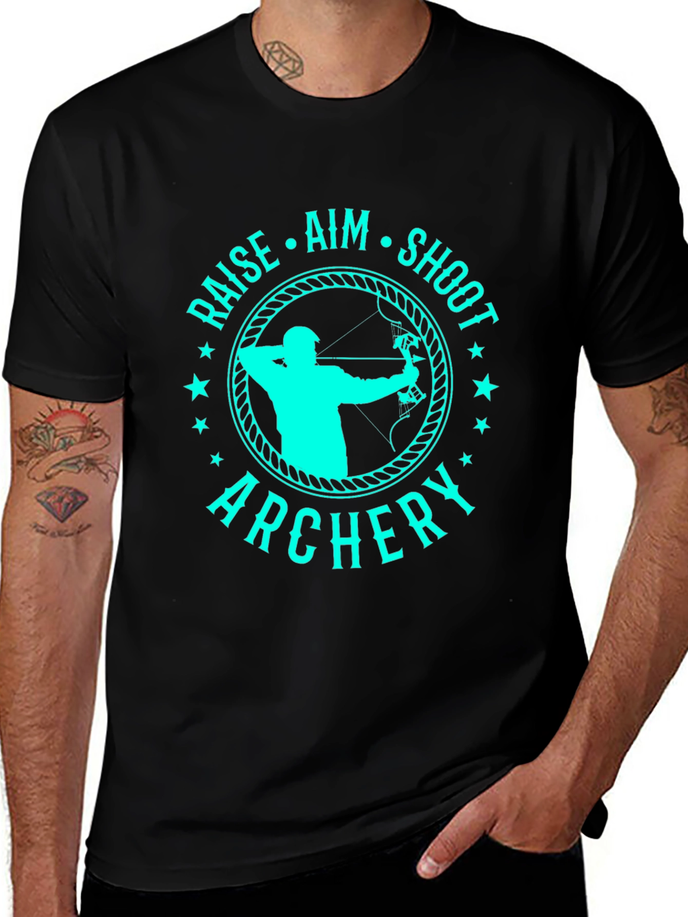 Variant 25 of Archery T-Shirt - Raise Aim Shoot Tee