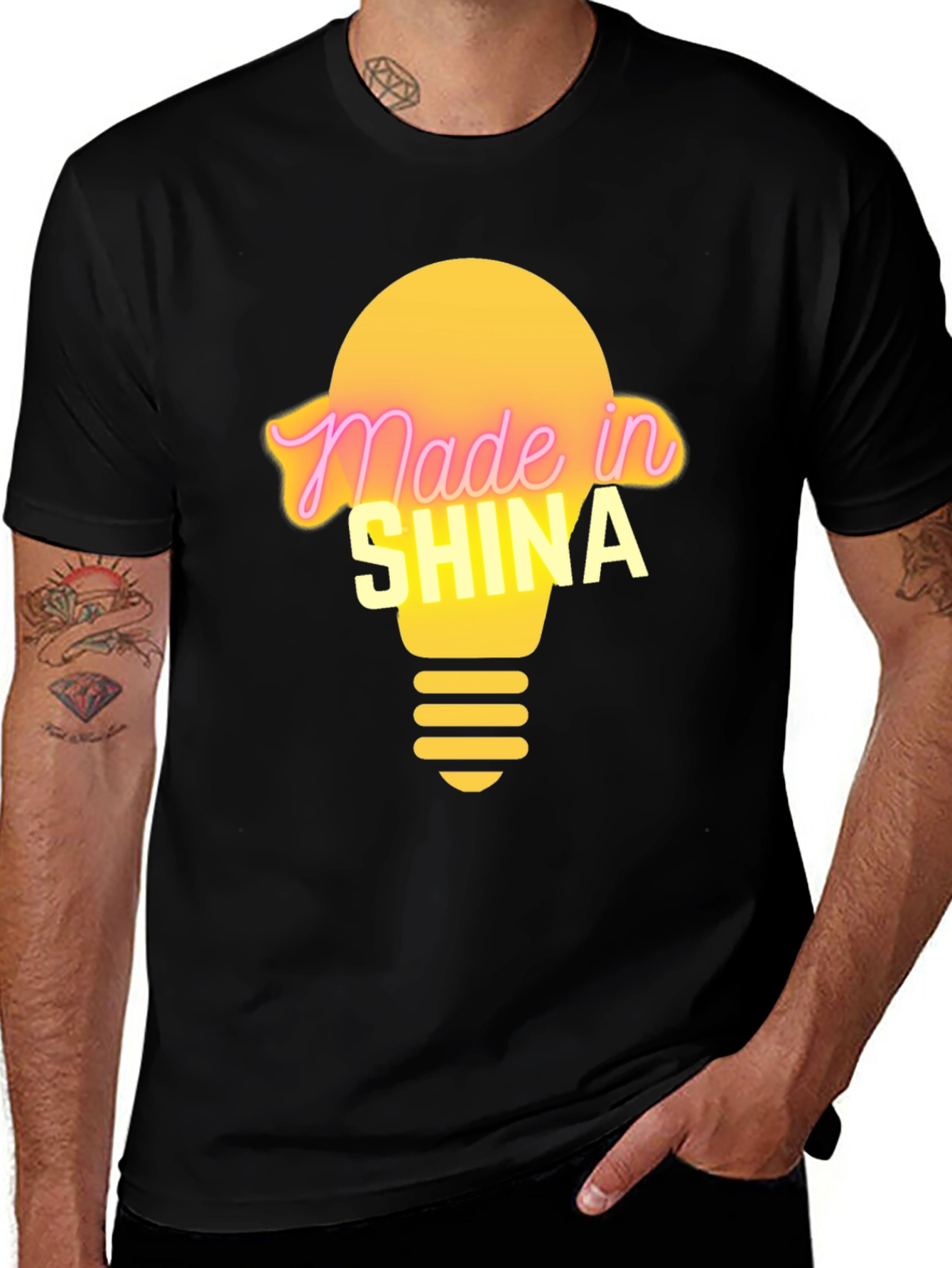 Variant 9 of Novelty "Made in Shina" Graphic T-Shirt