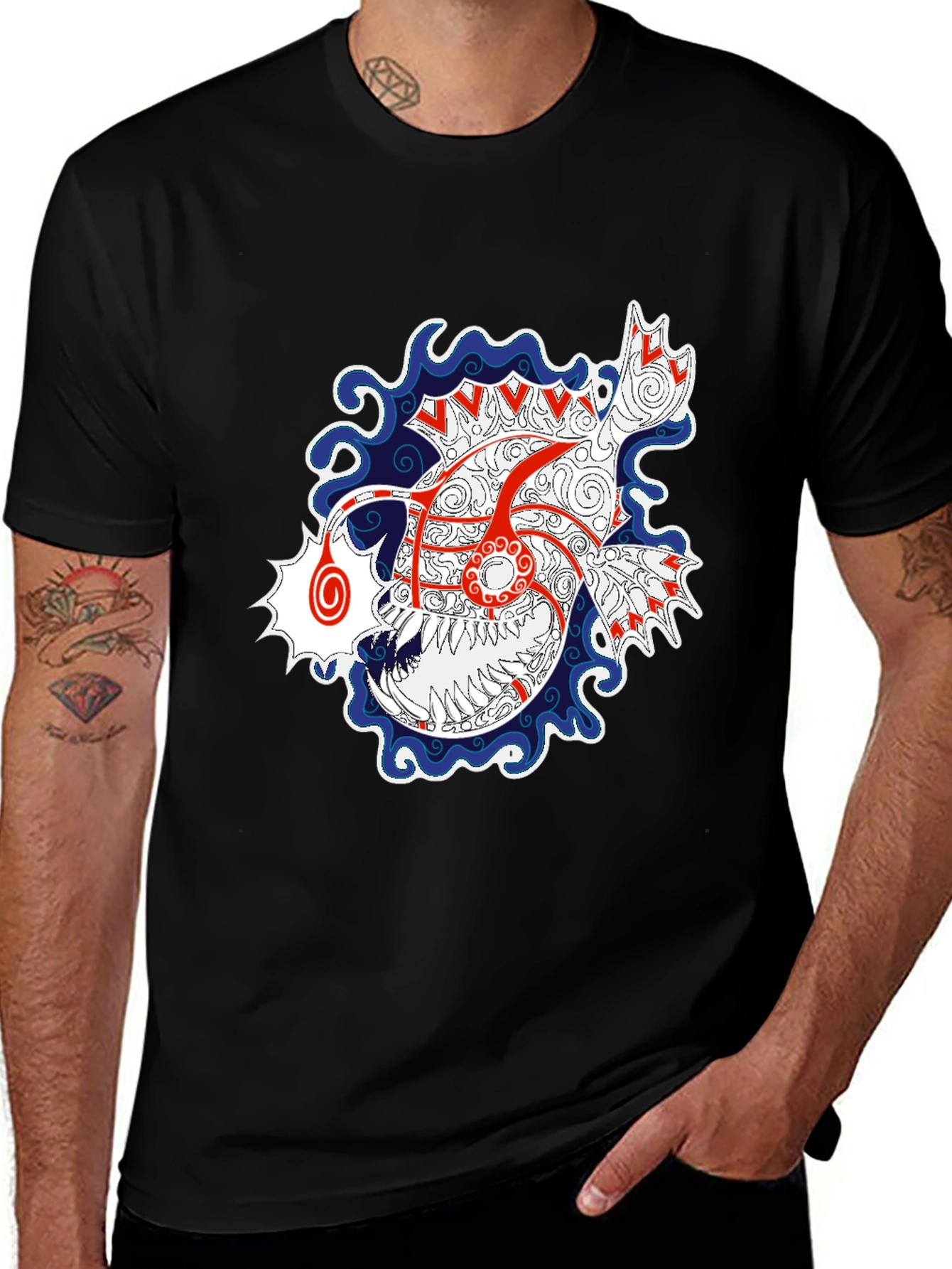 Variant 17 of Anglerfish Graphic Tee - Unique Design