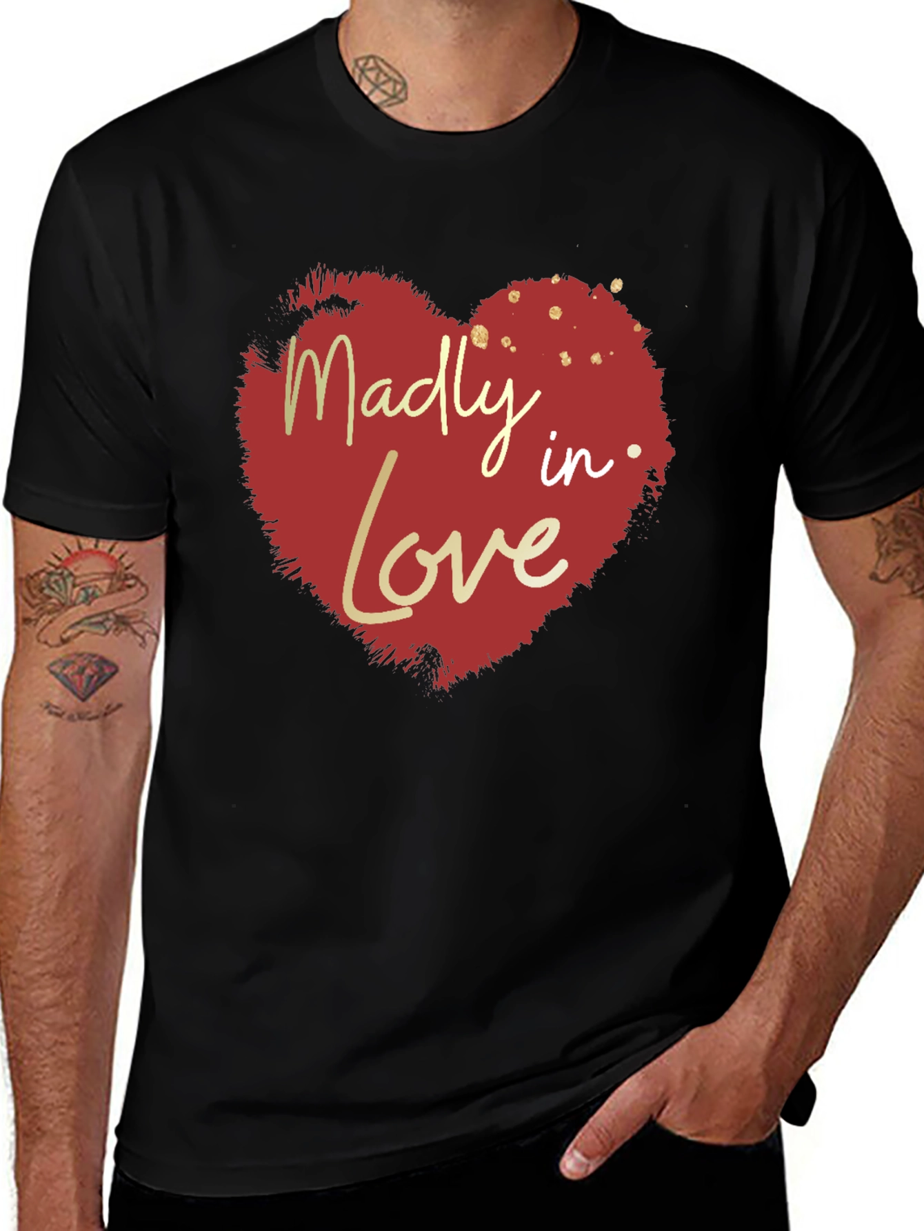 Madly in Love Graphic Tee - Soft Cotton Valentine's Day Shirt