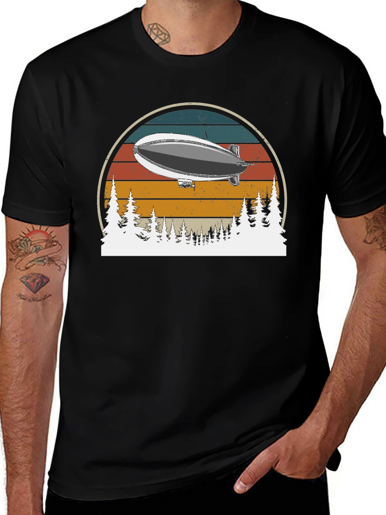 Variant 14 of Vintage Airship Sunset T-Shirt