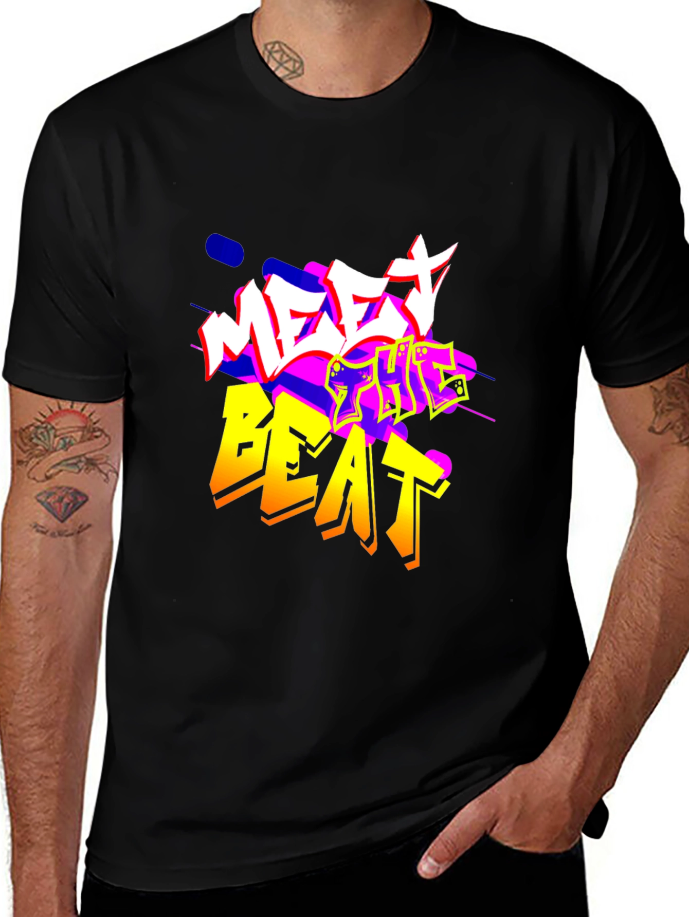 Variant 24 of Meet The Beat Black Graphic Tee