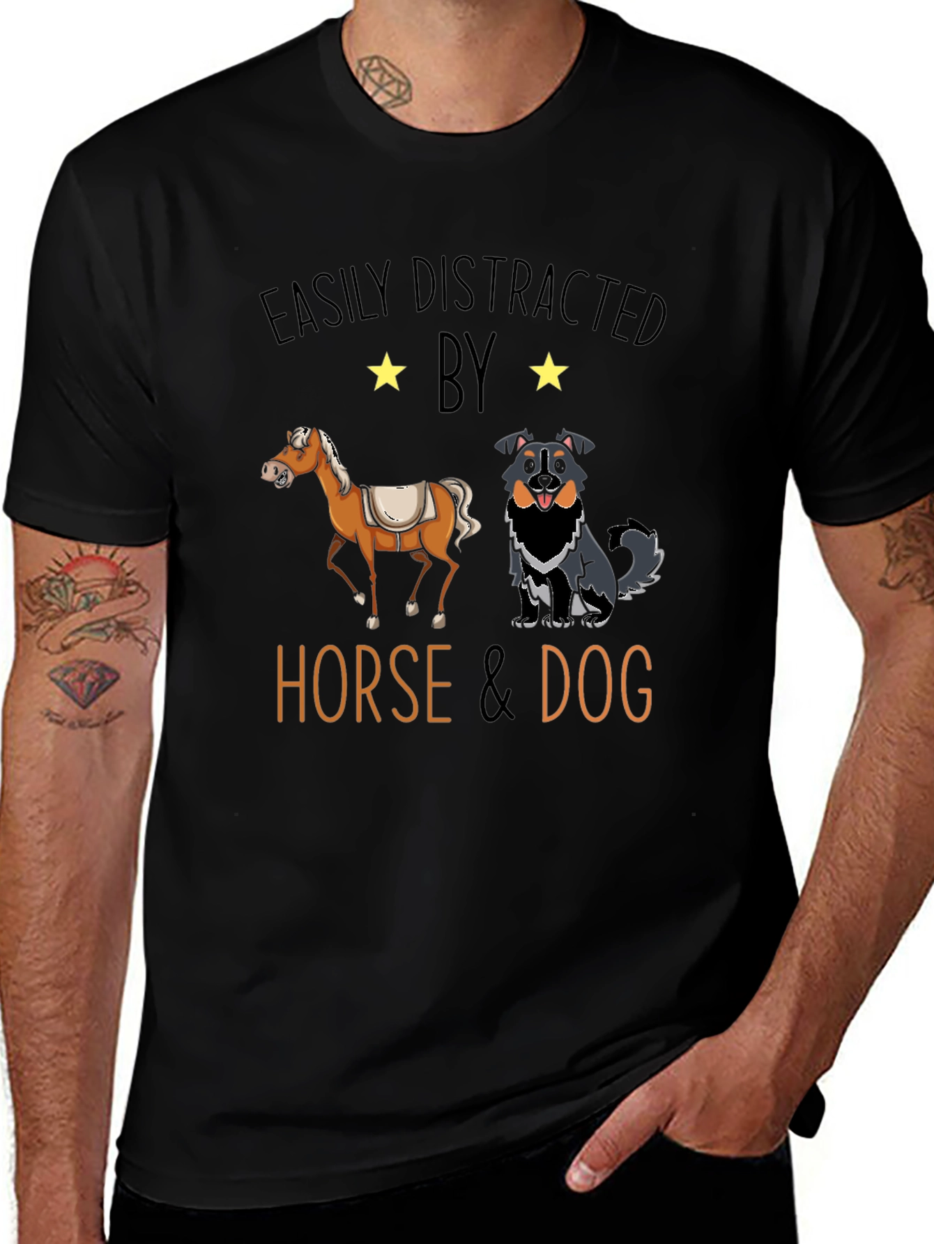 Variant 25 of Easily Distracted Horse & Dog T-Shirt
