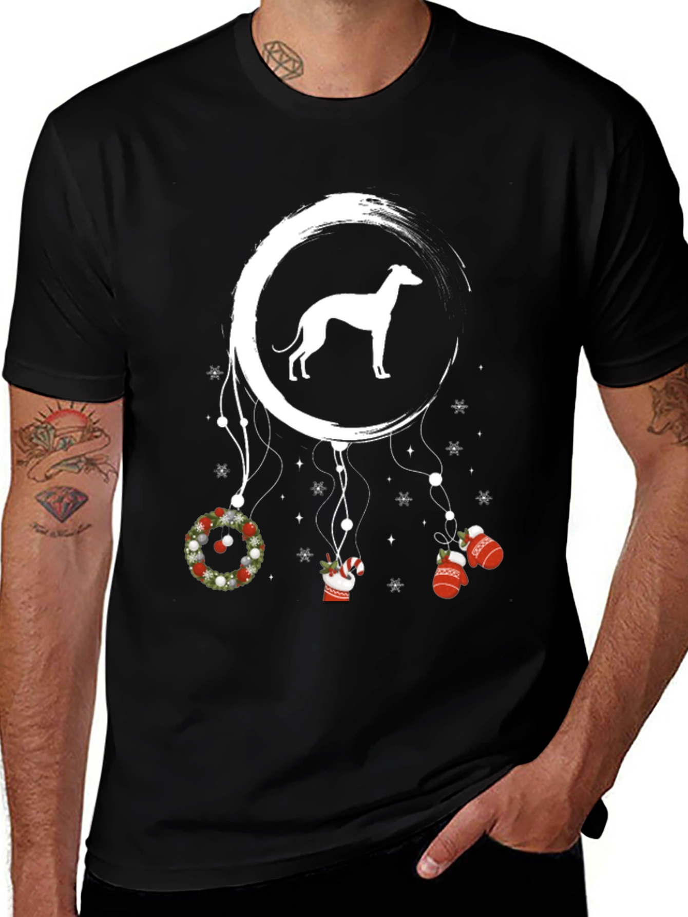 Greyhound Christmas Dreamcatcher T-Shirt