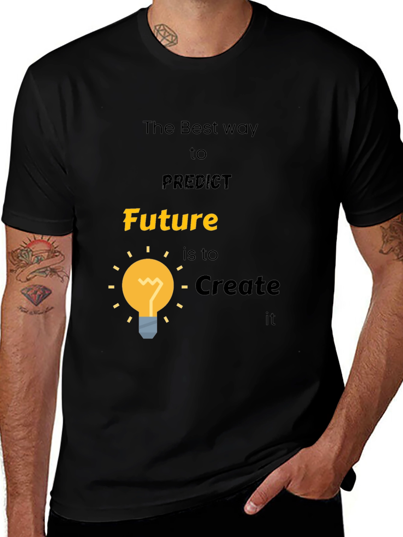 Variant 30 of Future Creation T-Shirt - Motivational Black Tee