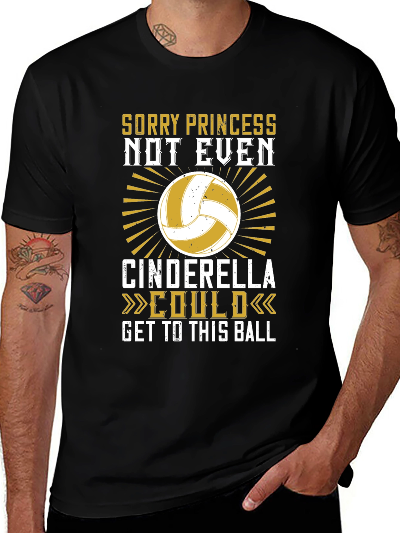 Variant 4 of Volleyball T-Shirt - Sorry Princess Cinderella Could