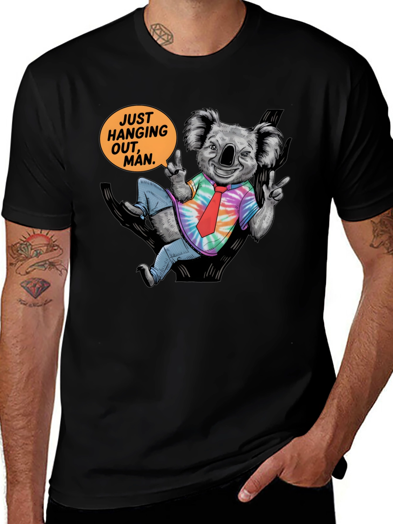 Variant 30 of Cool Koala T-Shirt - Just Hanging Out, Man!