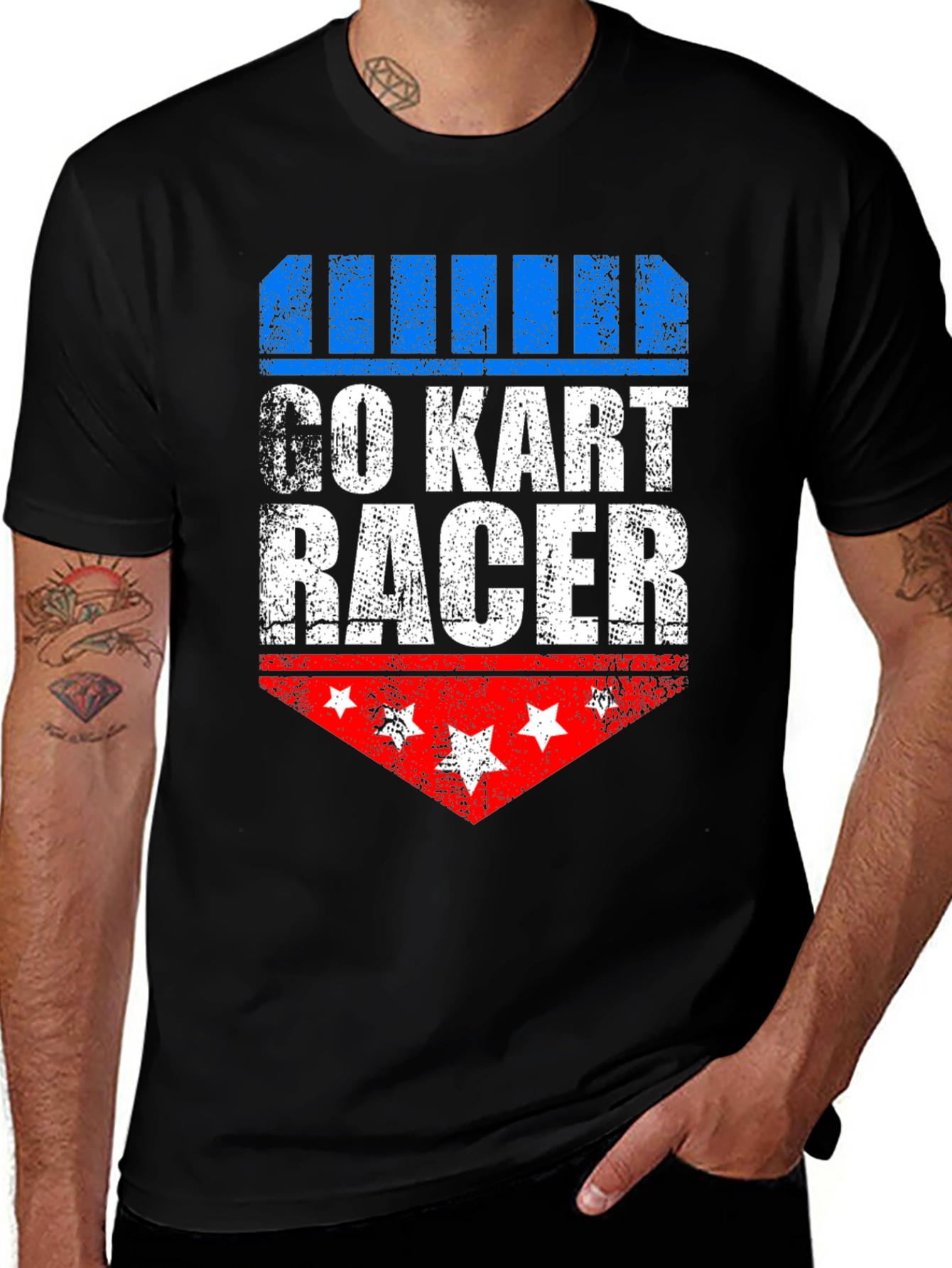 Variant 18 of Go Kart Racer Patriotic T-Shirt