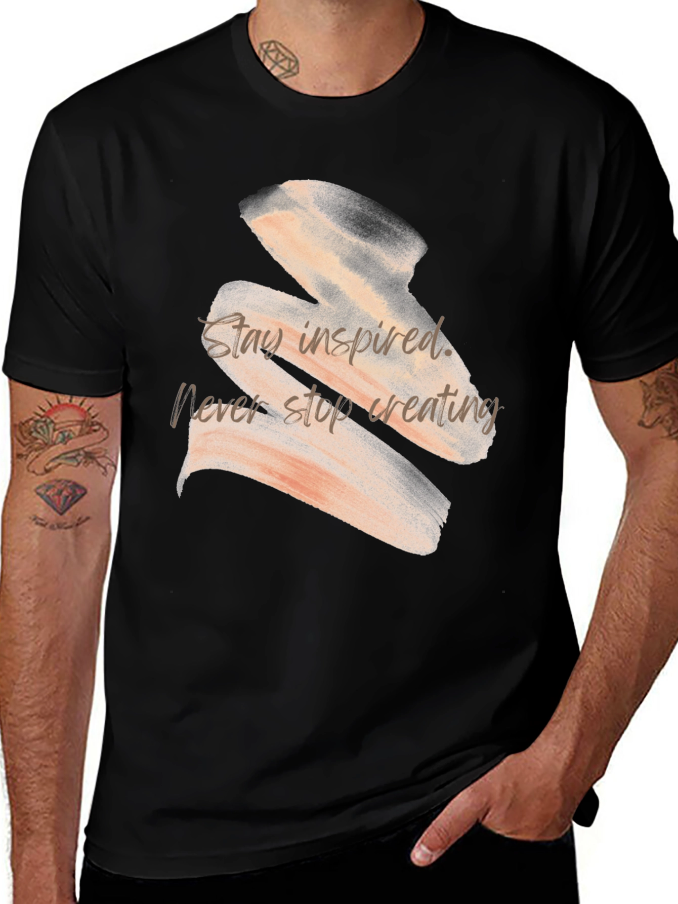 Variant 8 of Inspirational Graphic Tee - Stay Inspired, Create!