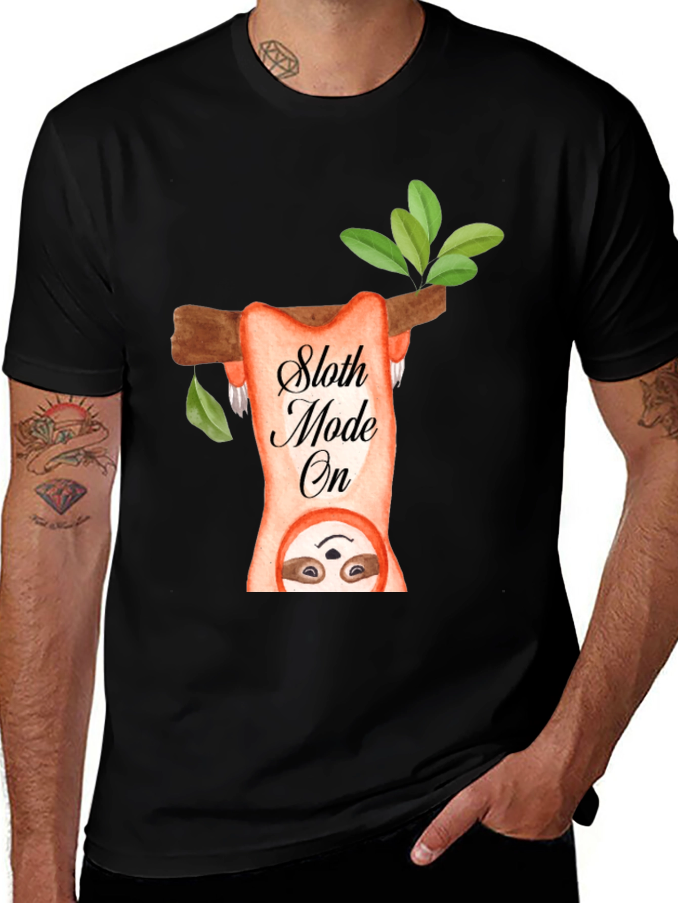 Variant 25 of Sloth Mode On Graphic Tee