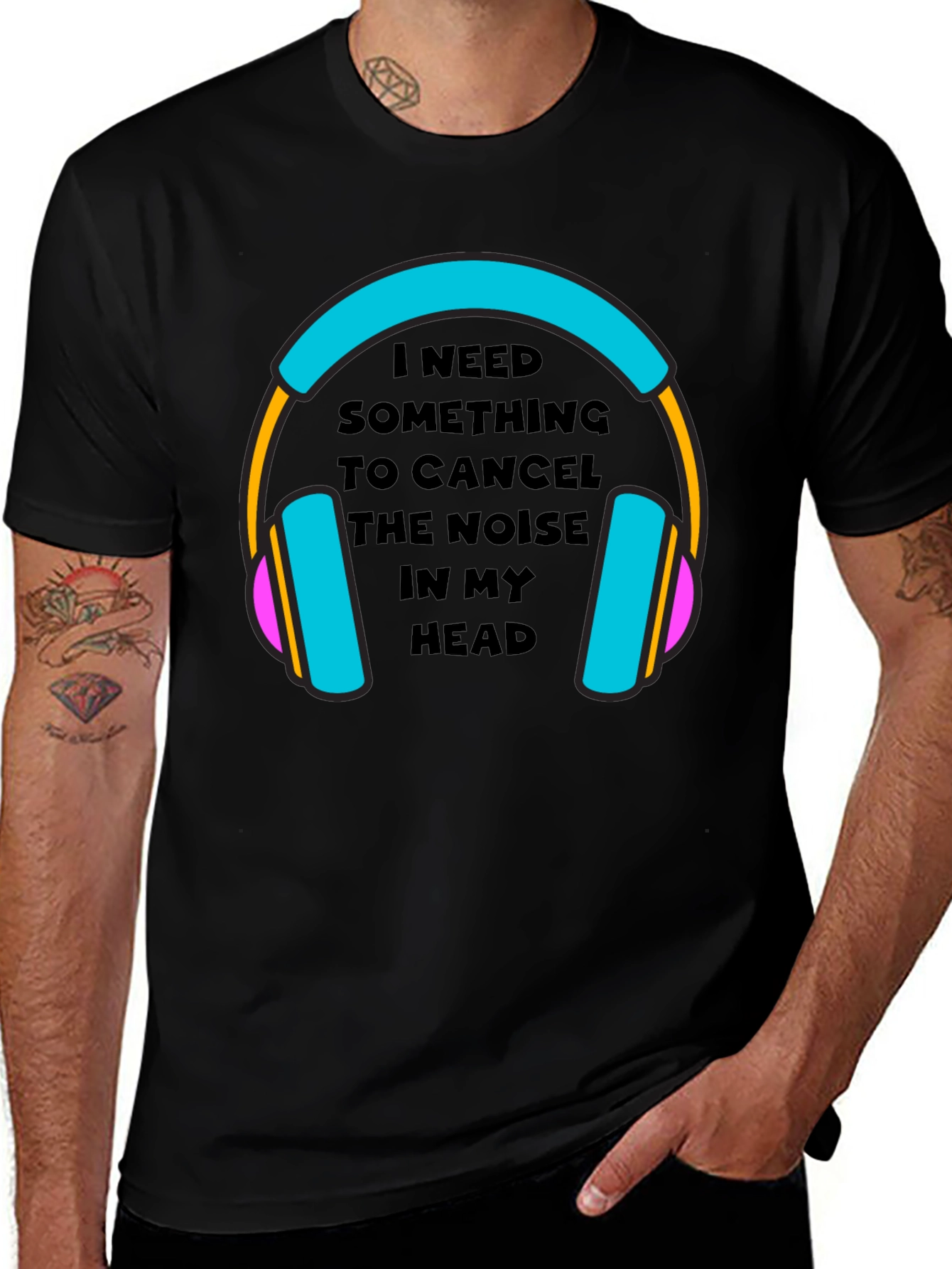 Noise Canceling Headphones Graphic Tee