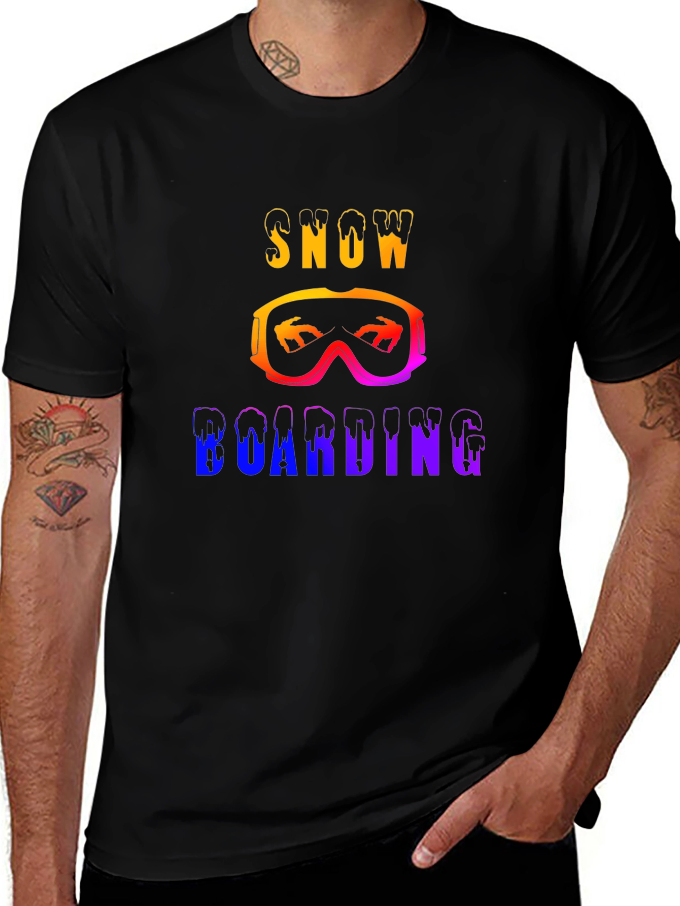 Variant 14 of Snowboarding Graphic T-Shirt - Unique Design