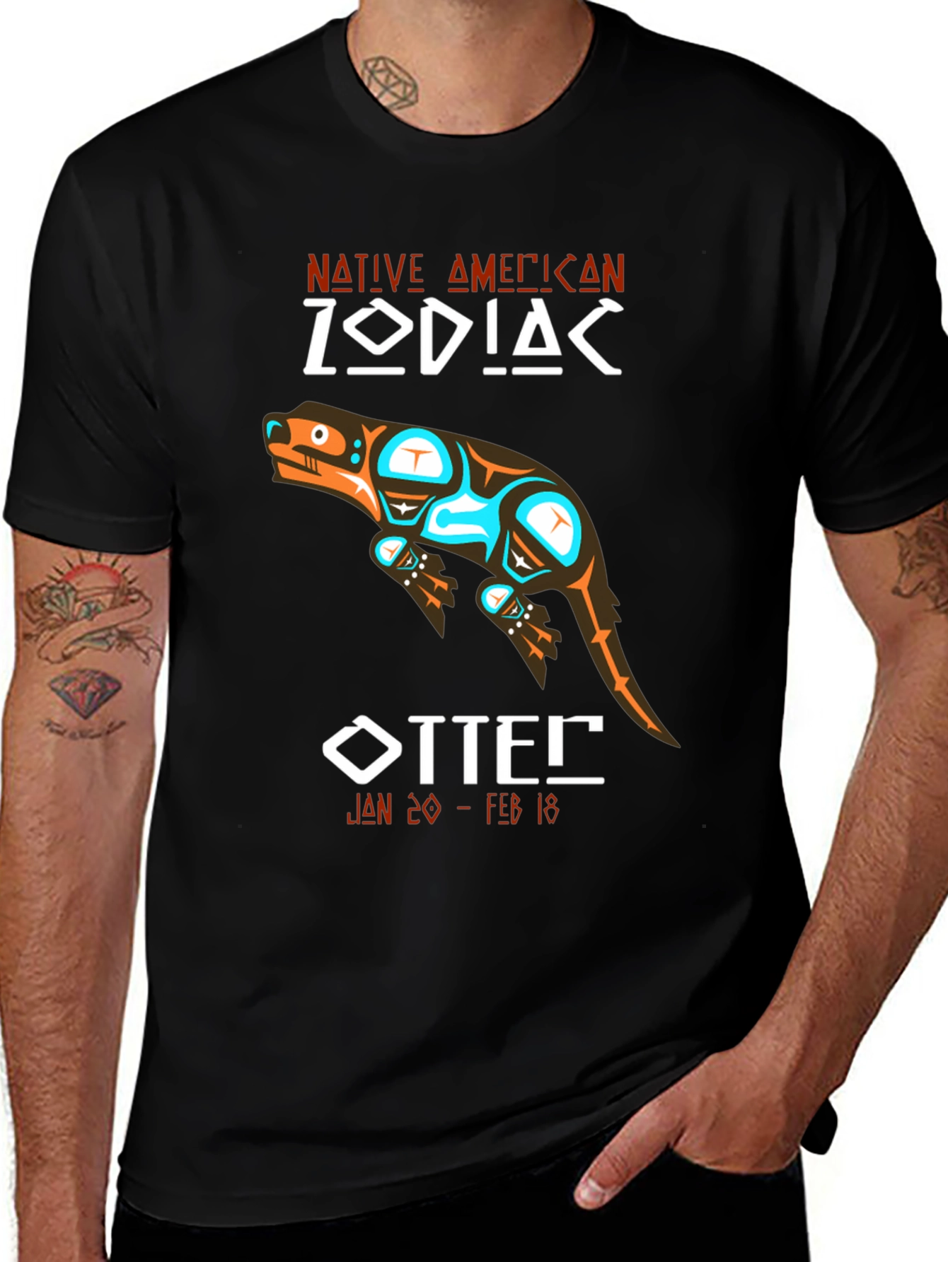 Variant 5 of Native American Zodiac Otter T-Shirt