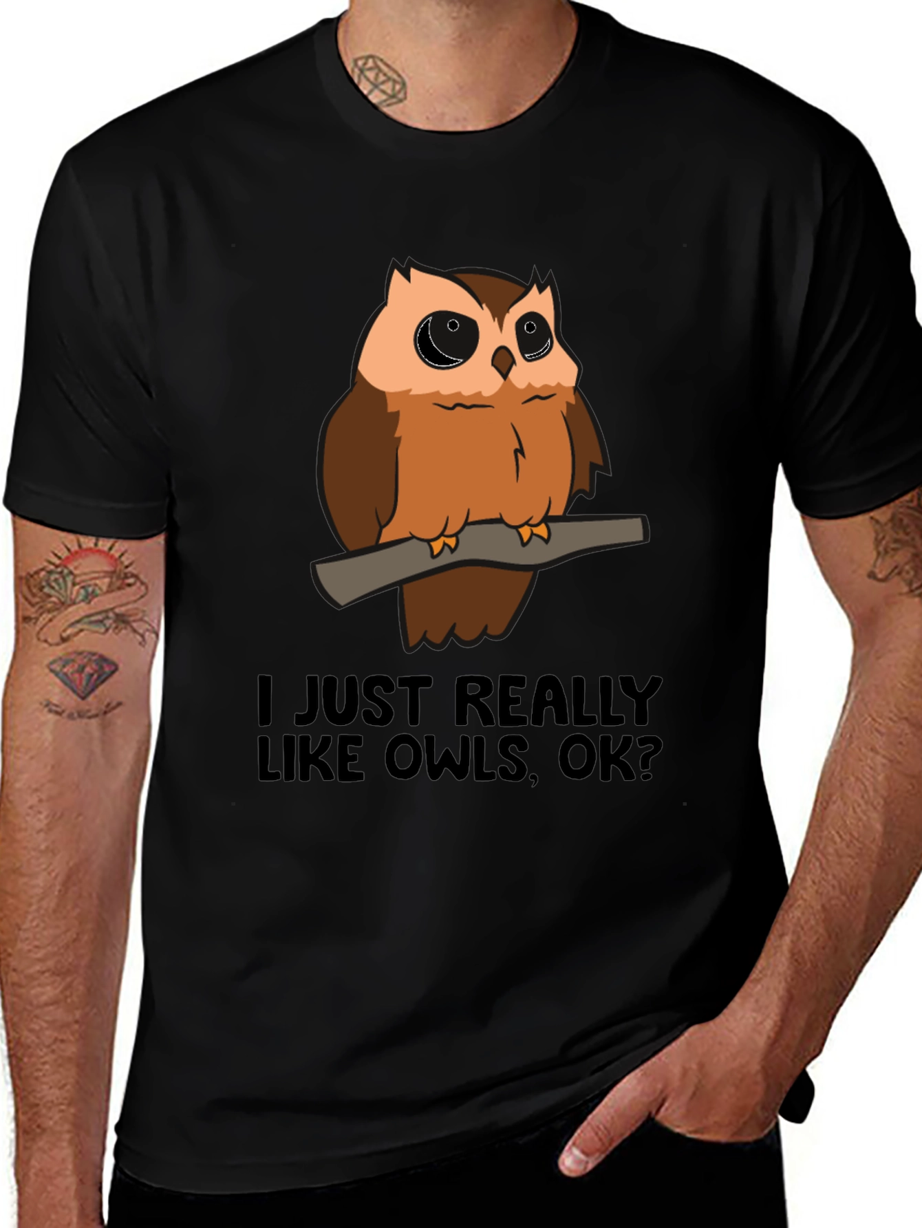 Variant 13 of Owl Lover T-Shirt - I Just Really Like Owls, OK?