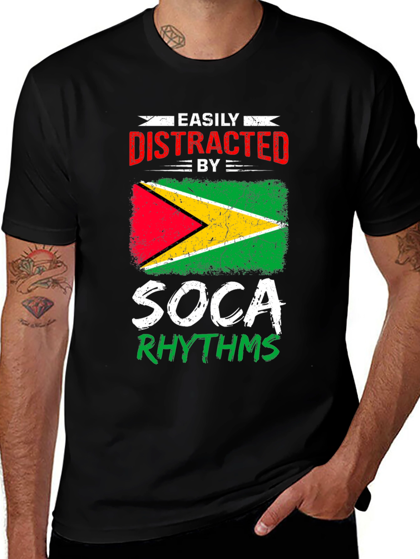 Guyana Flag Soca Rhythms T-Shirt
