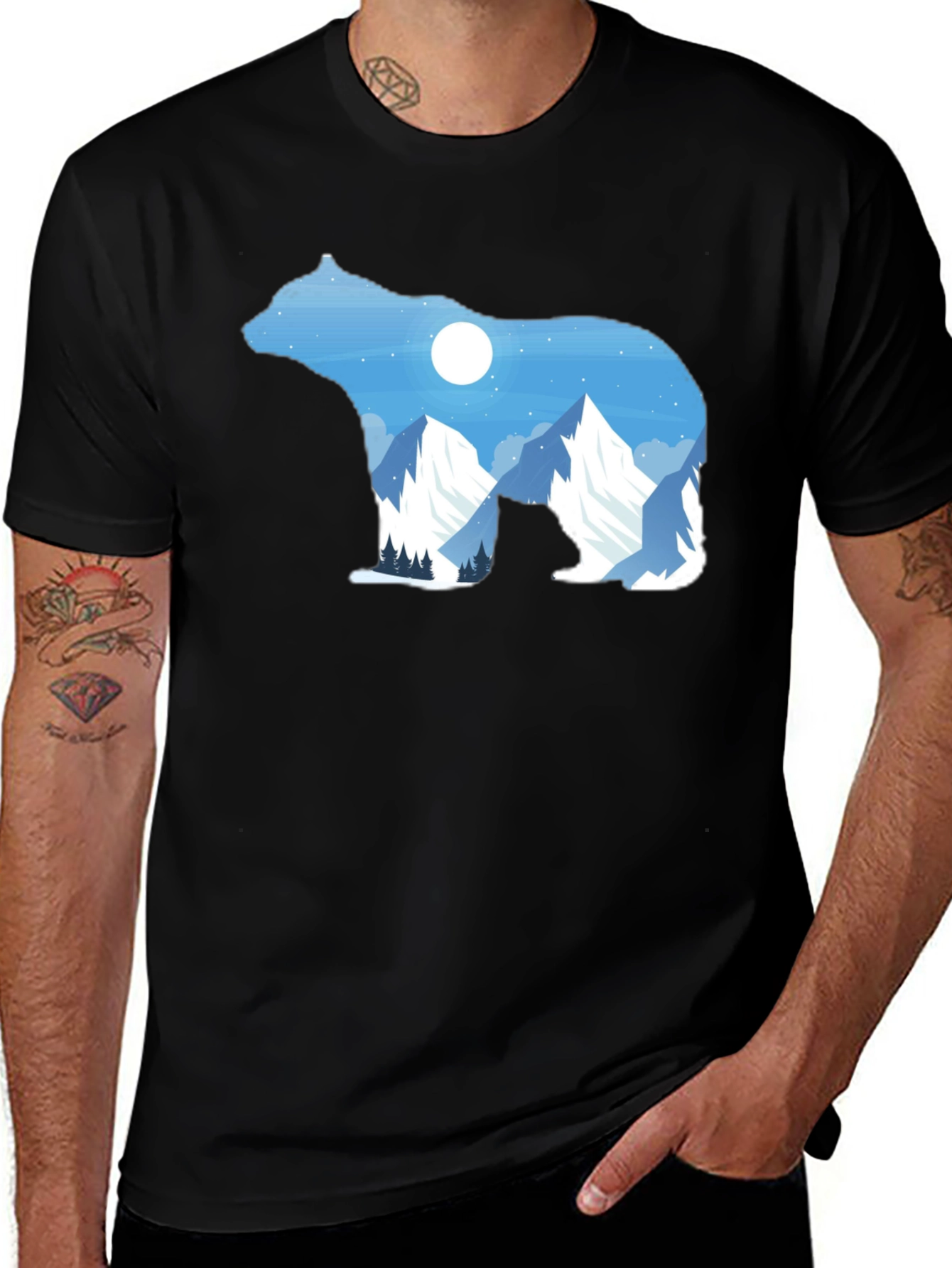 Variant 29 of Bear Mountain Graphic Tee - Black