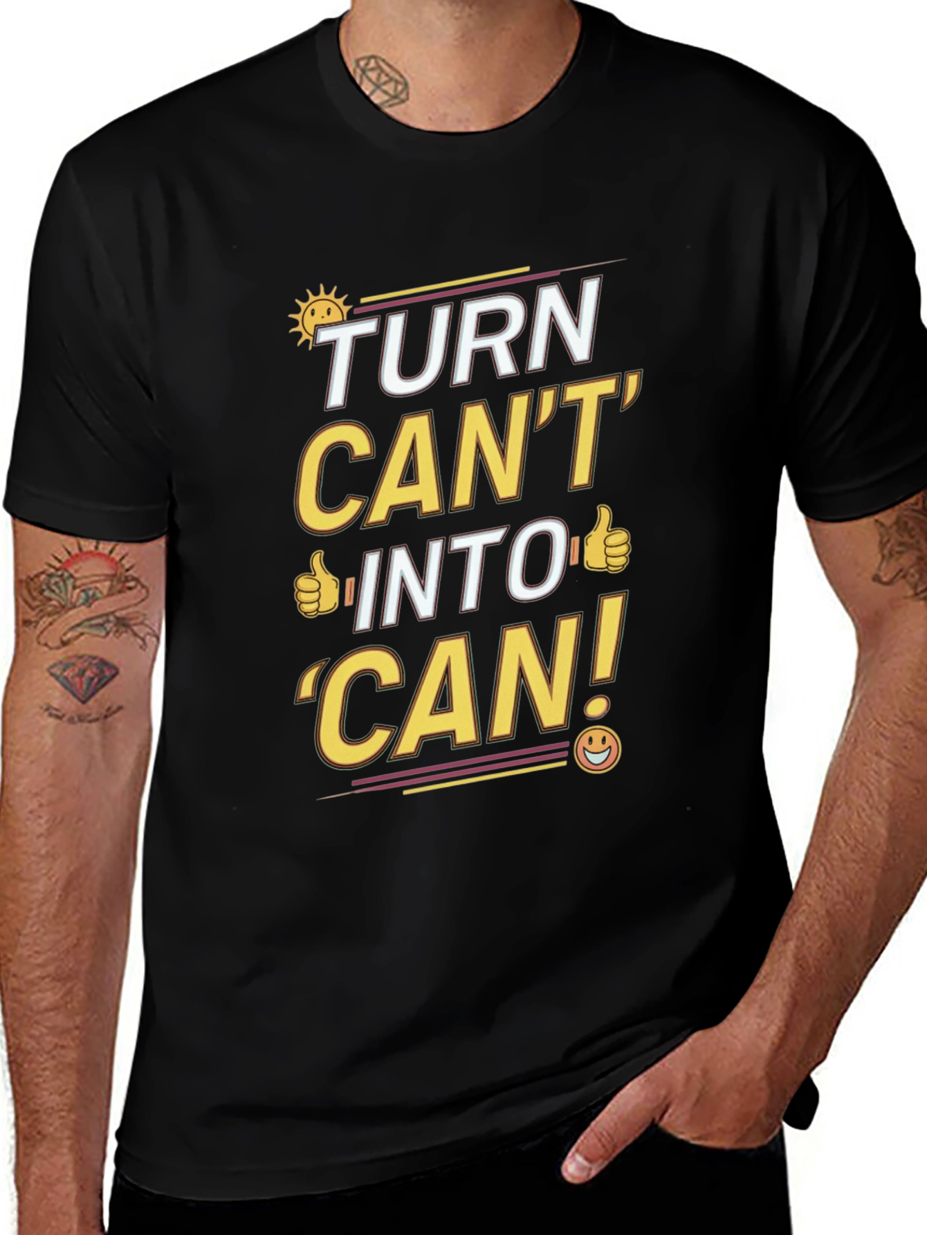 Variant 15 of Turn Can't Into Can T-Shirt: Motivational Graphic Tee