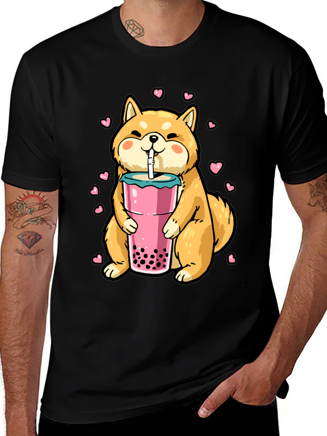 Variant 17 of Shiba Inu Boba Tea Graphic Tee