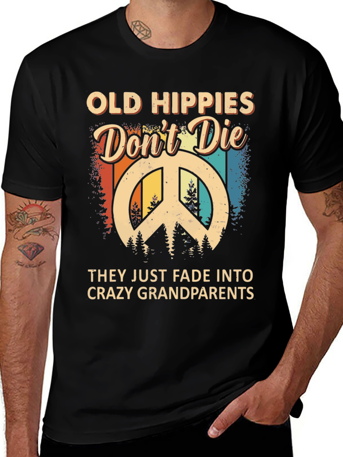 Variant 11 of Old Hippies Don't Die T-Shirt