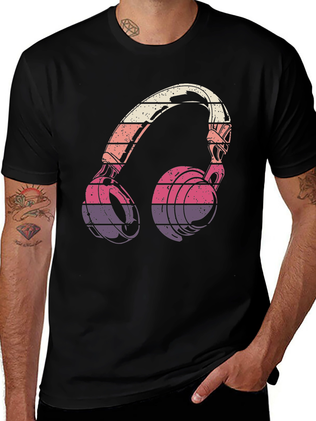 Variant 4 of Retro Headphones Graphic T-Shirt