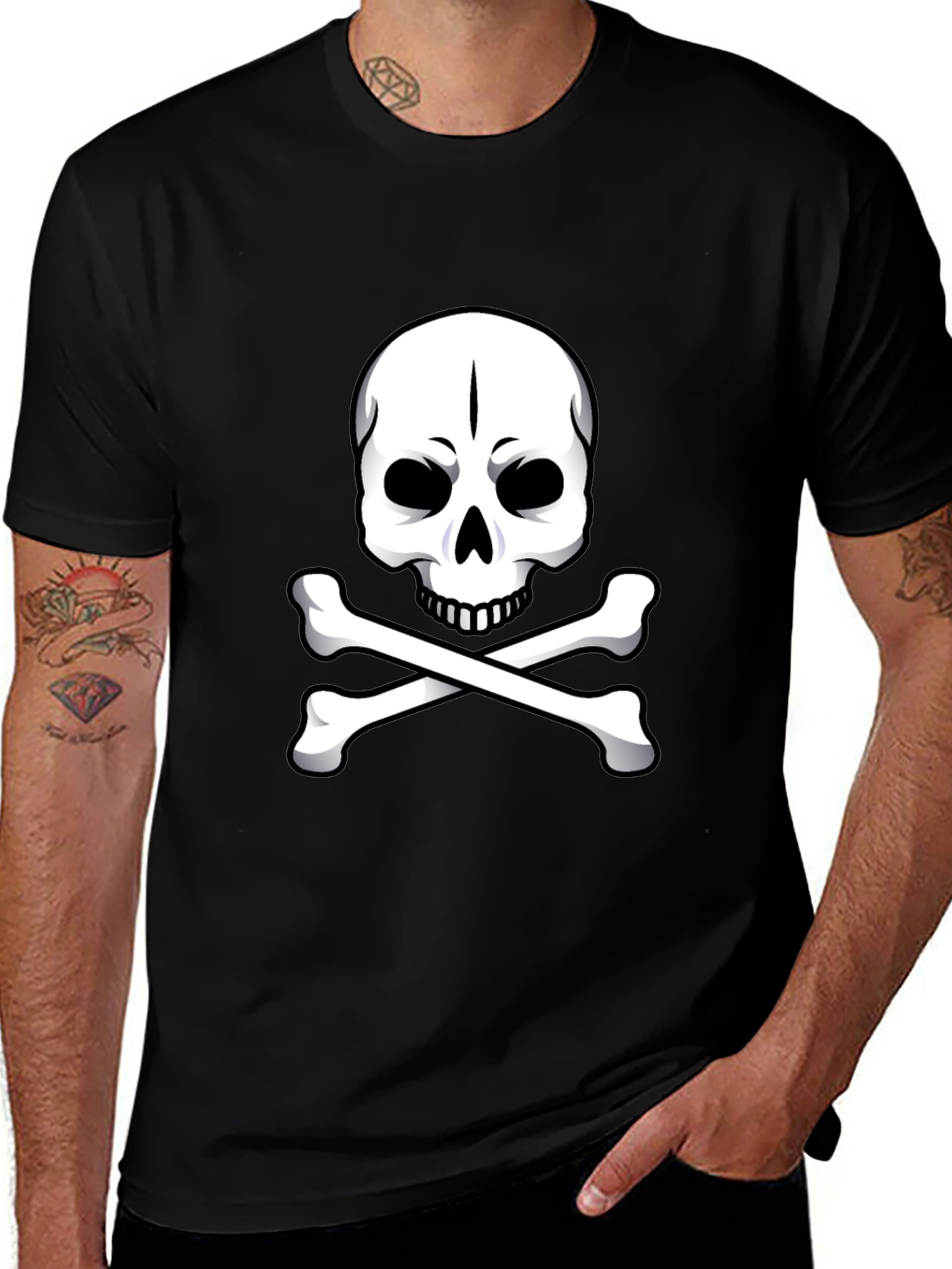 Variant 10 of Skull & Crossbones Graphic Tee - Pirate Style!