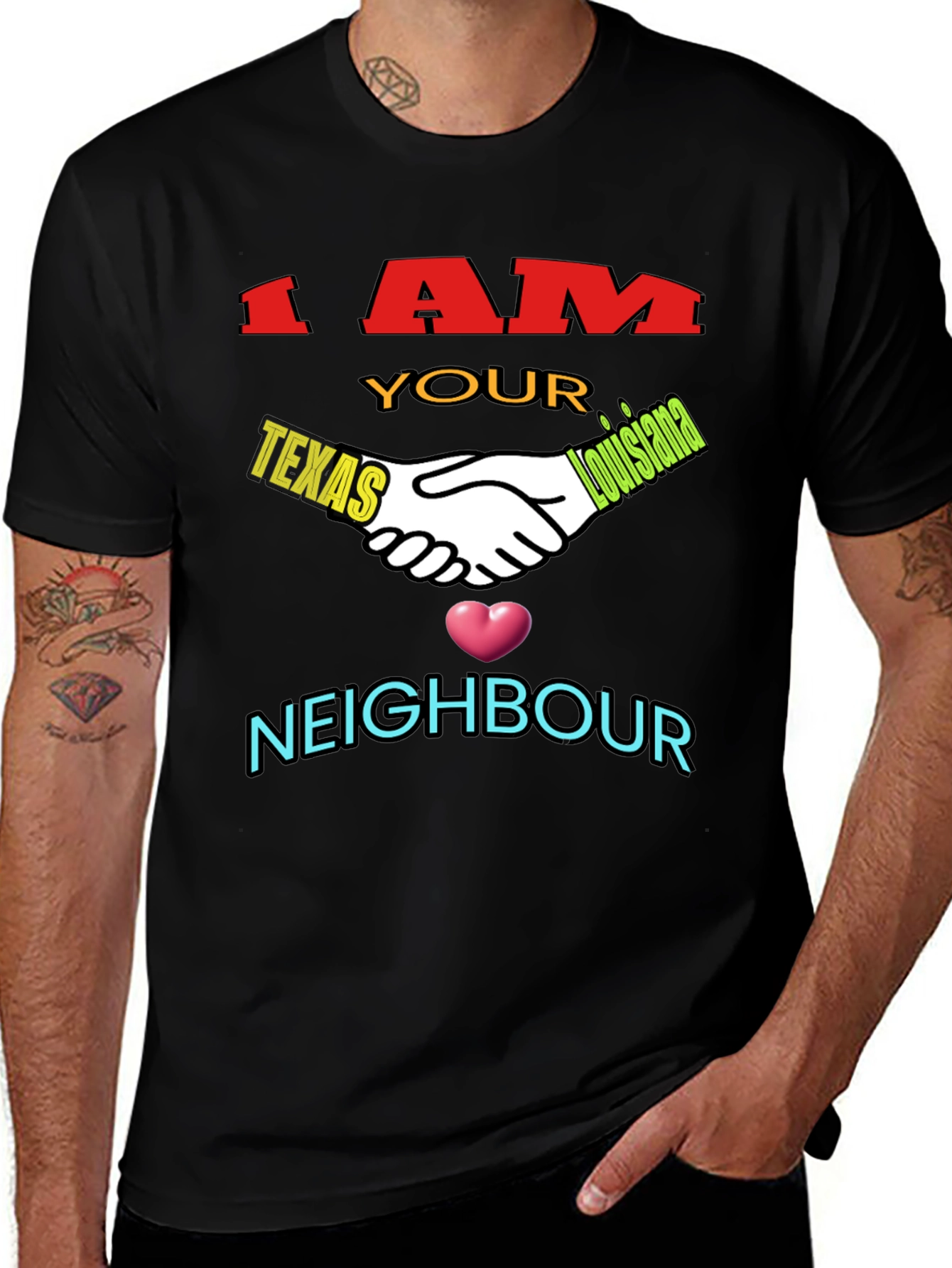 Texas Louisiana Neighbour T-Shirt