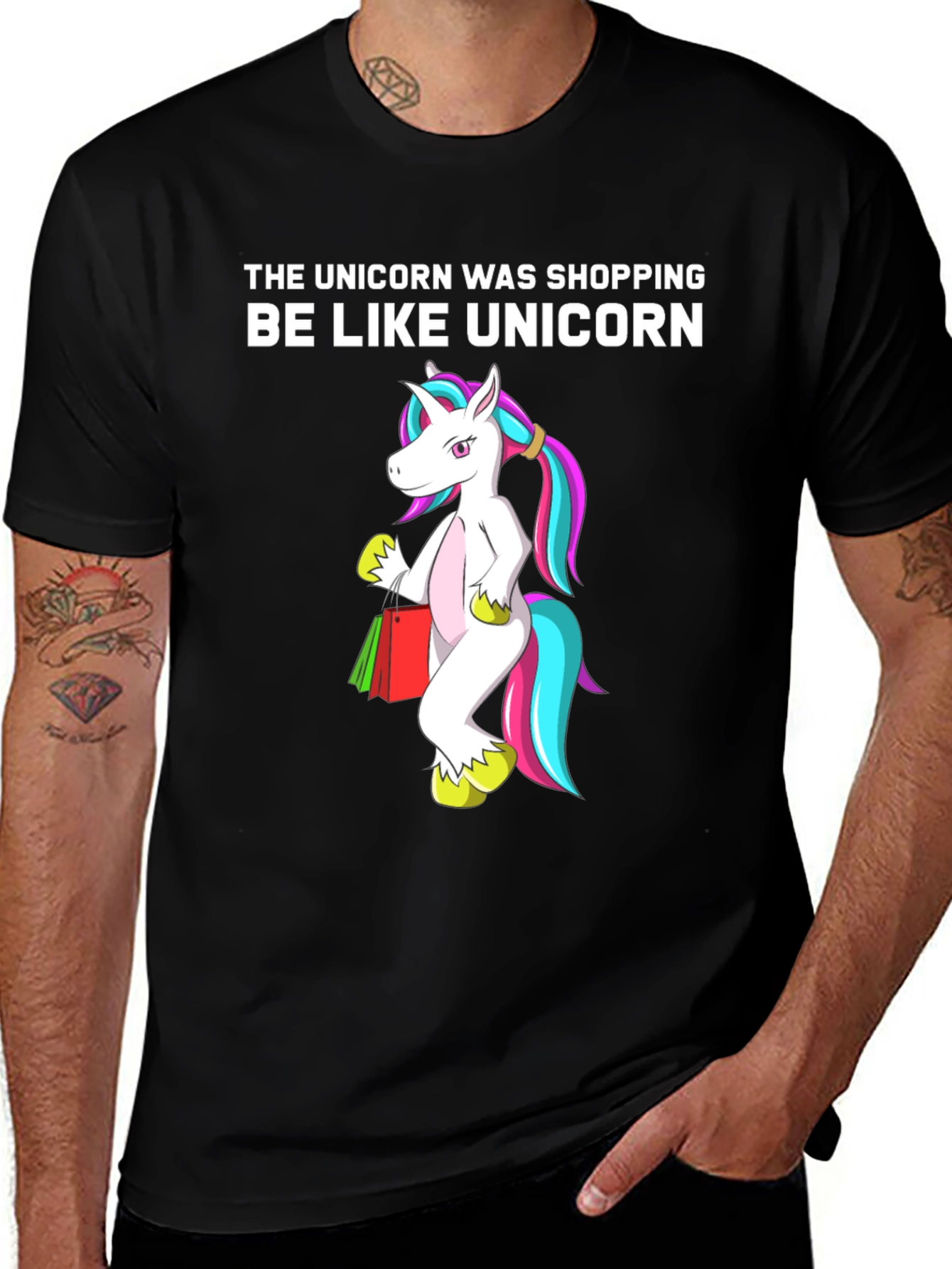 Variant 28 of The Unicorn Was Shopping Graphic Tee