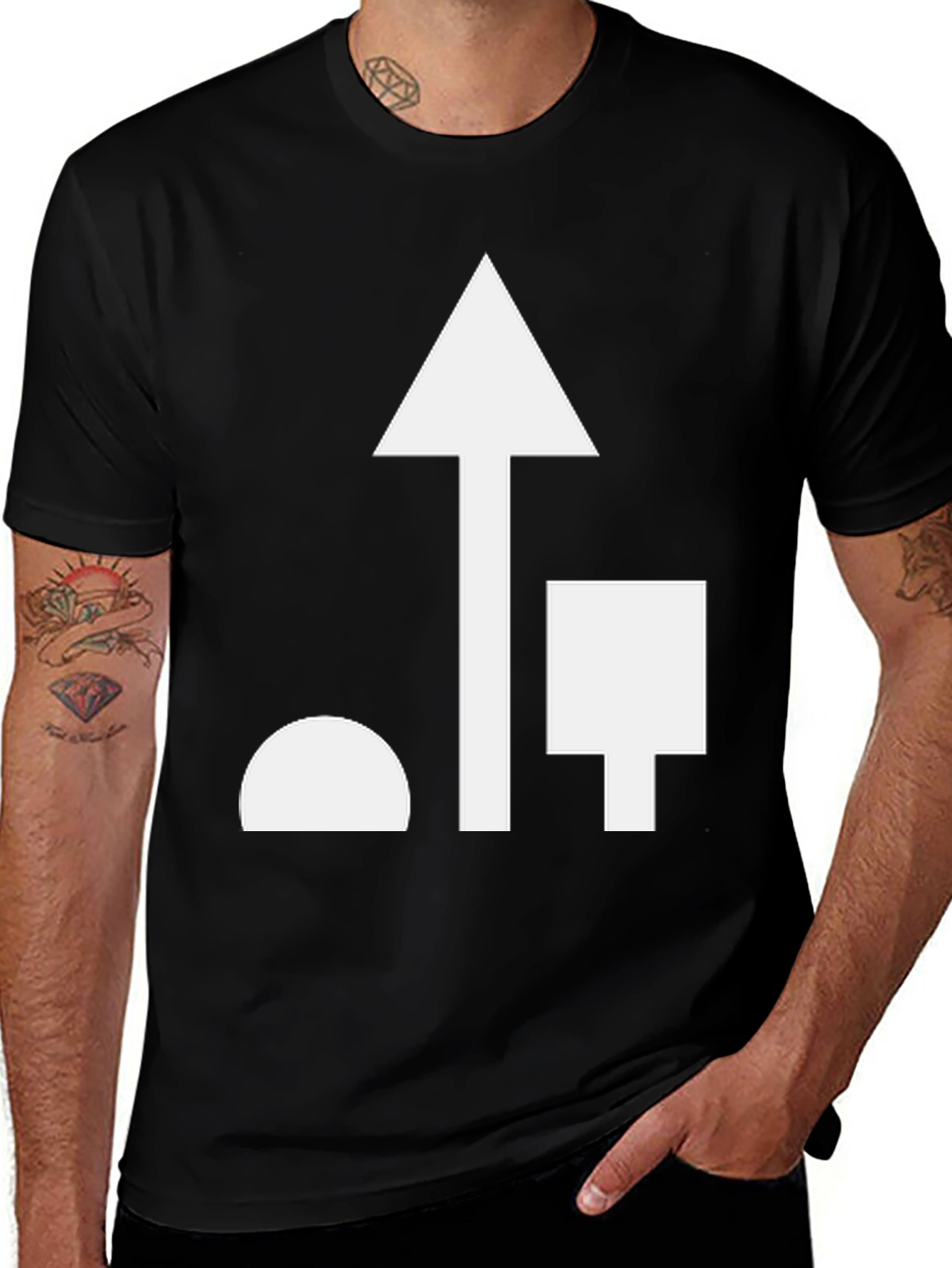 Variant 25 of Abstract Graphic Black T-Shirt