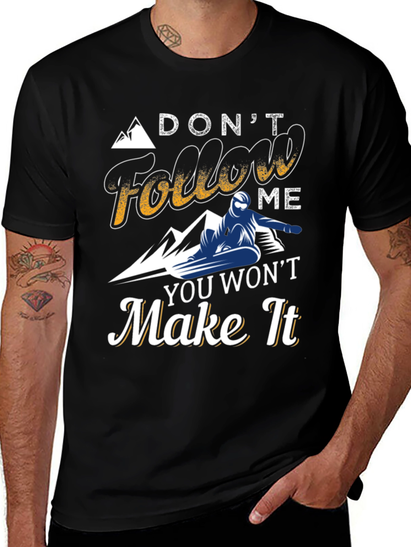 Variant 6 of Don't Follow Me Snowboarder Graphic Tee
