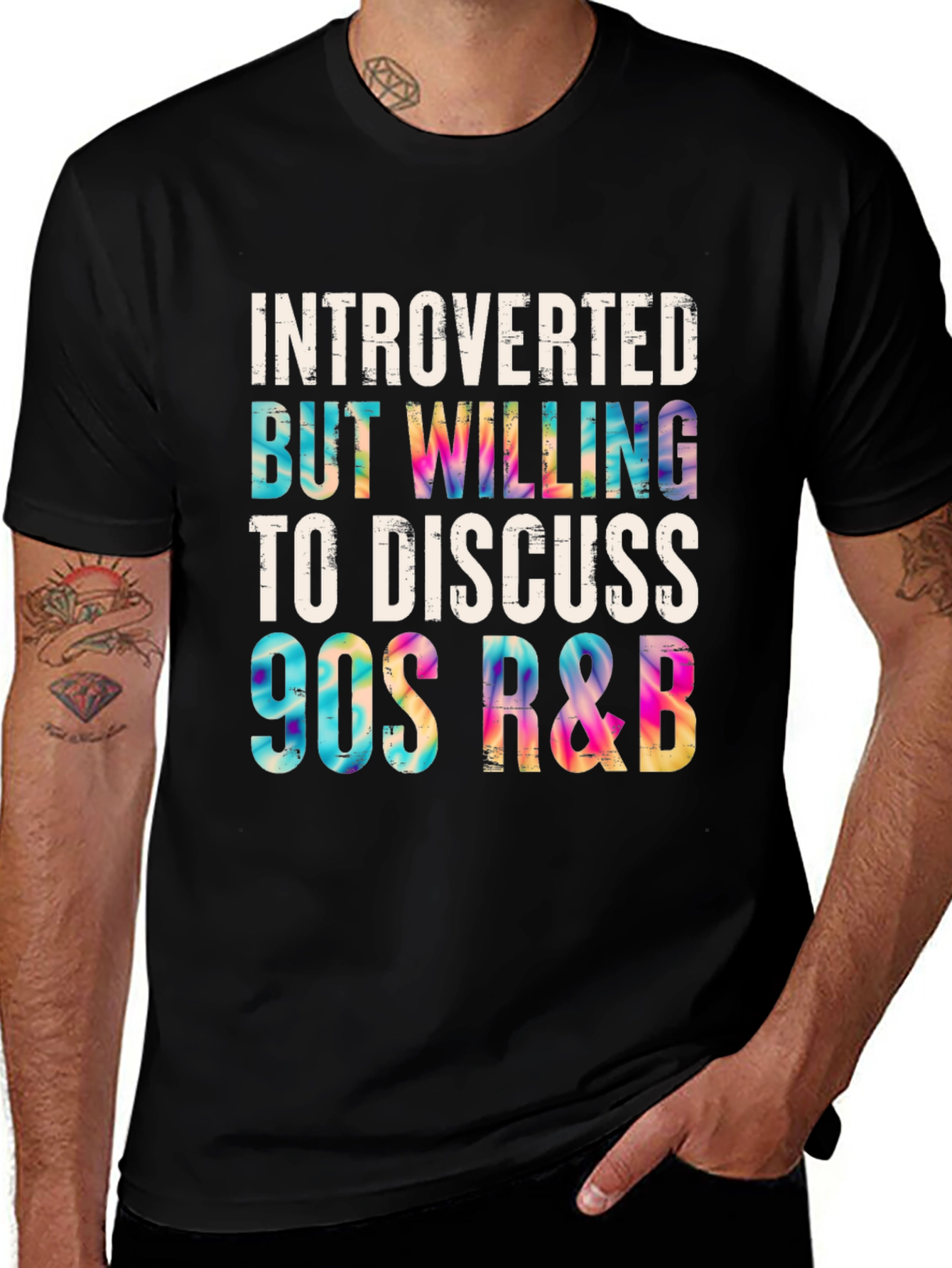 Variant 3 of Introverted 90s R&B Tie Dye T-Shirt