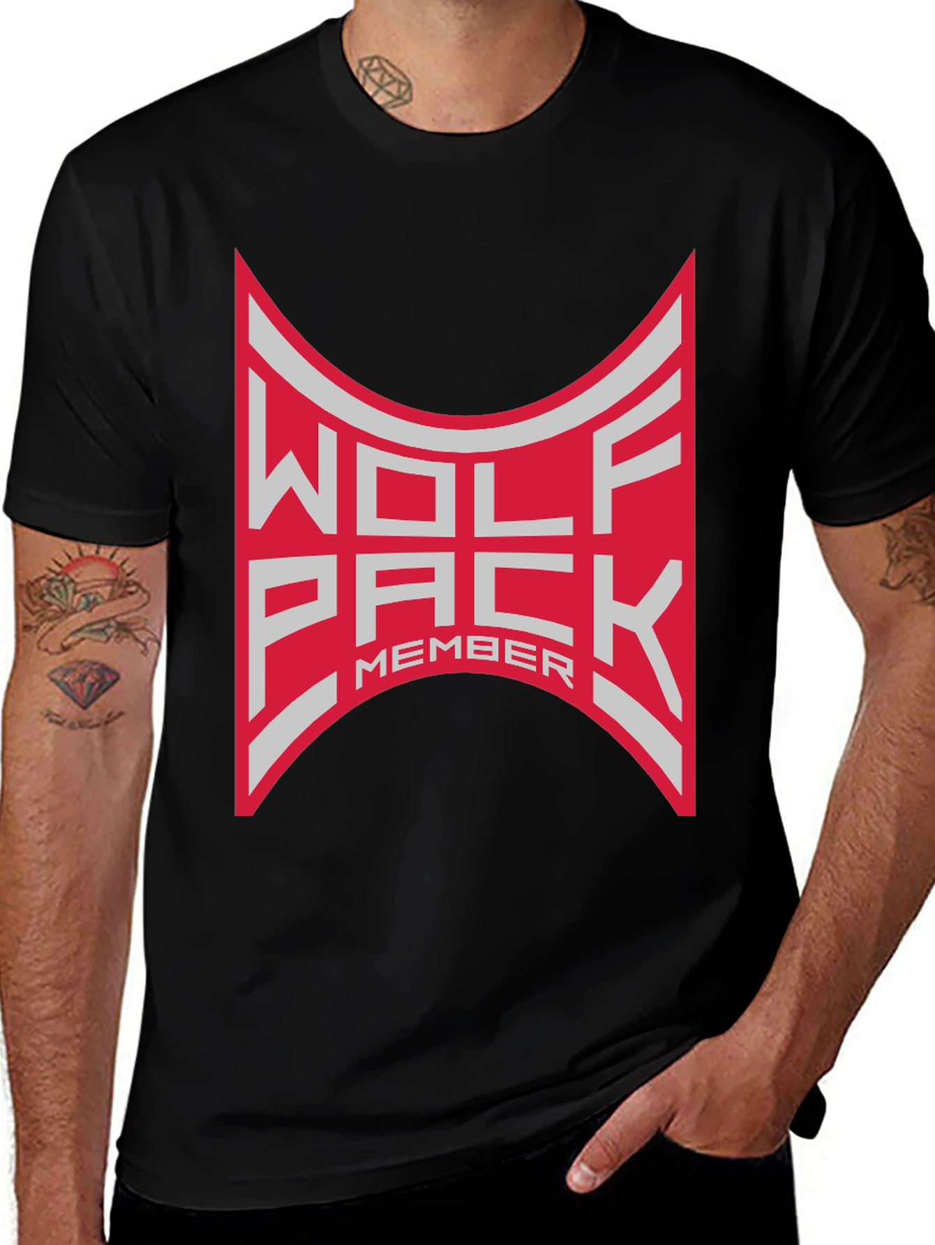 Wolf Pack Member T-Shirt - Black